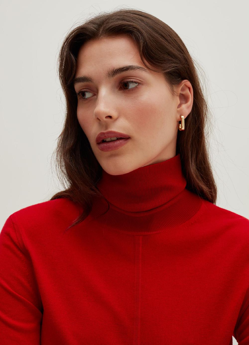 Stefanel Pullover In Lana E Seta A Collo Alto