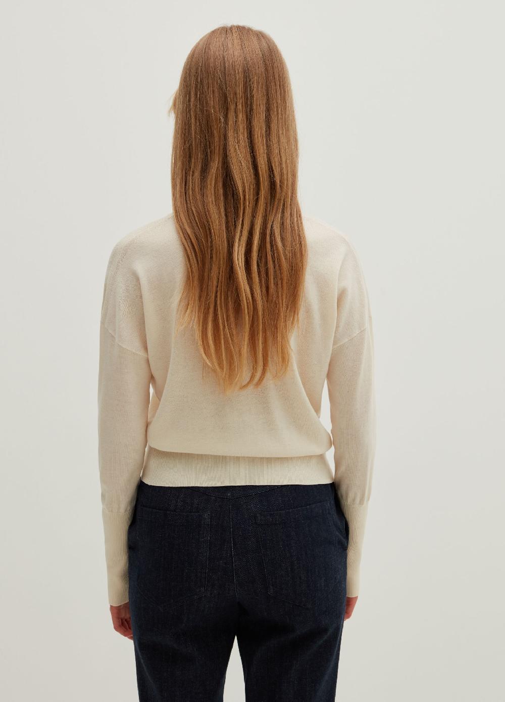 Stefanel Pullover In Lana E Seta Con Scollo A V