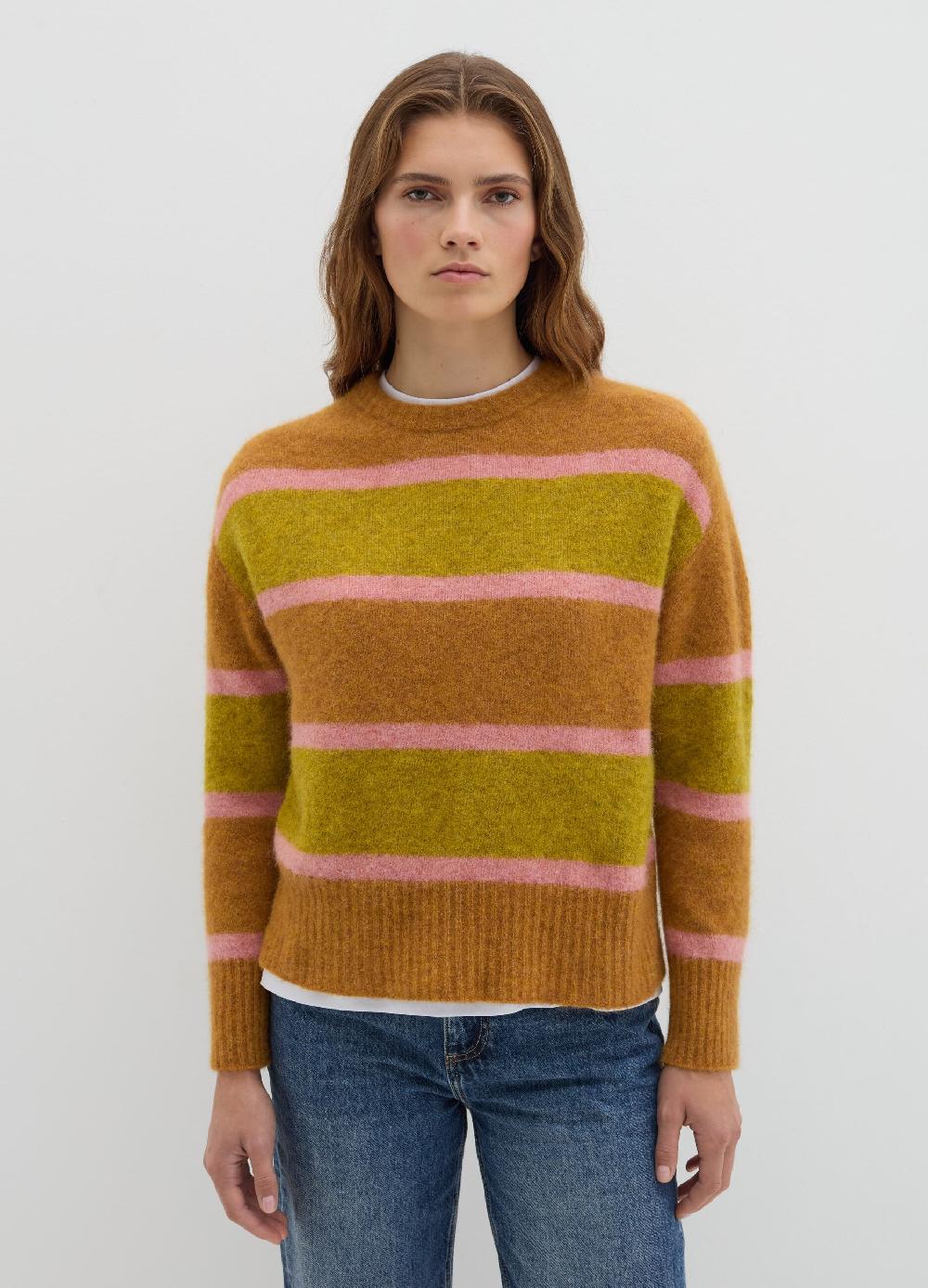 Stefanel Pullover In Misto Alpaca A Righe