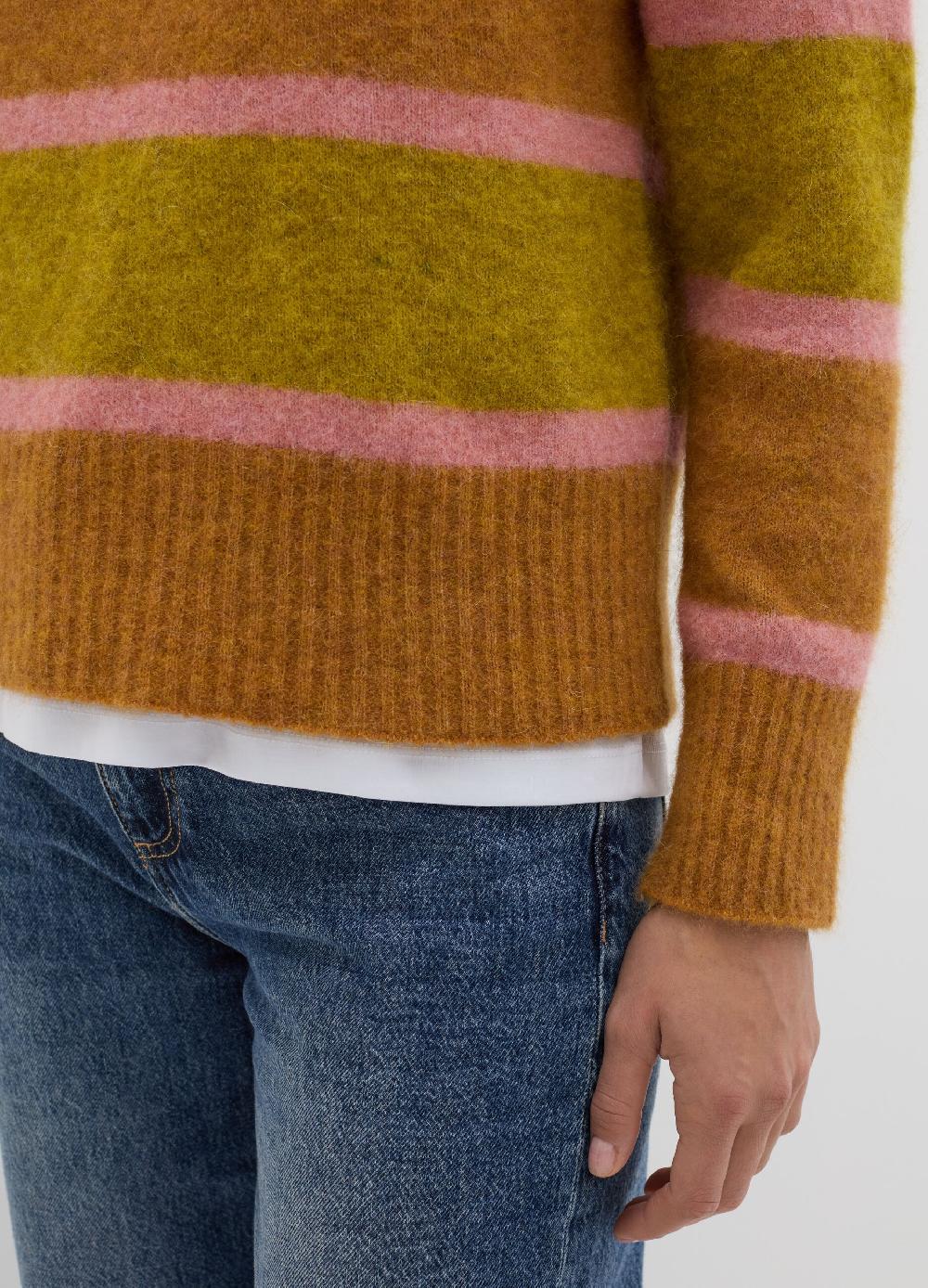 Stefanel Pullover In Misto Alpaca A Righe