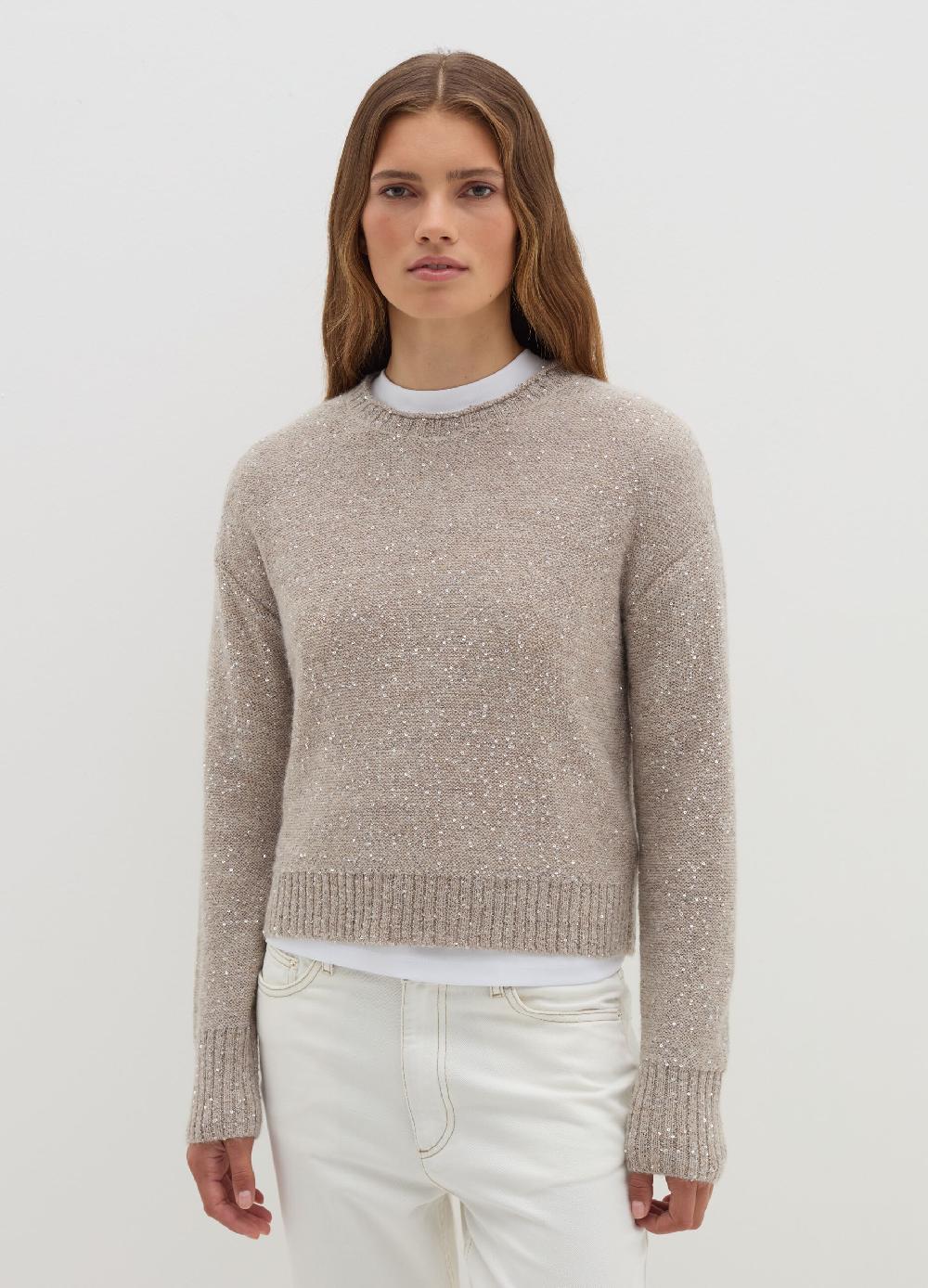 Stefanel Pullover In Mohair Con Micro Paillettes