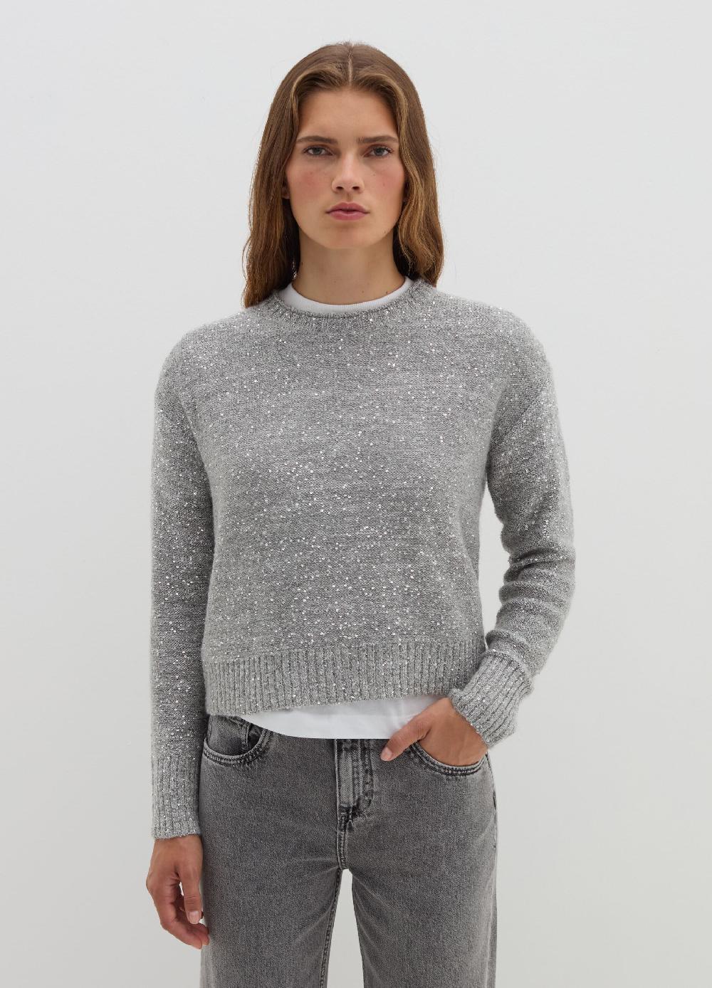 Stefanel Pullover In Mohair Con Micro Paillettes