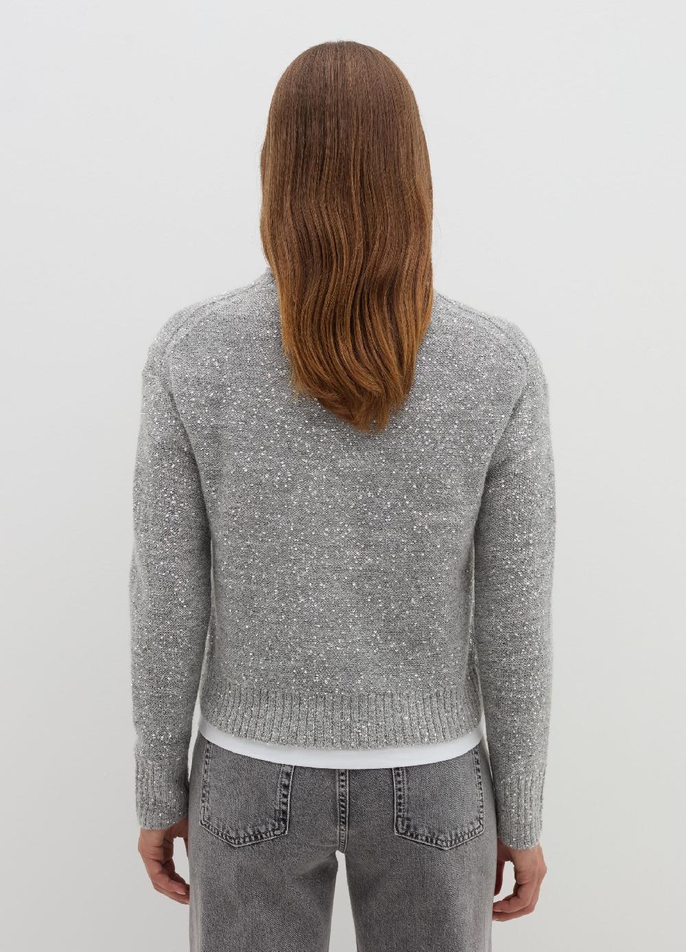 Stefanel Pullover In Mohair Con Micro Paillettes