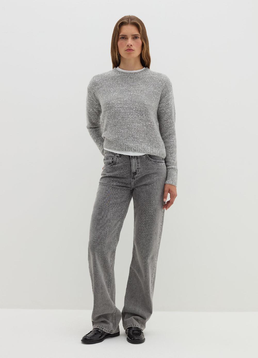 Stefanel Pullover in mohair con micro paillettes