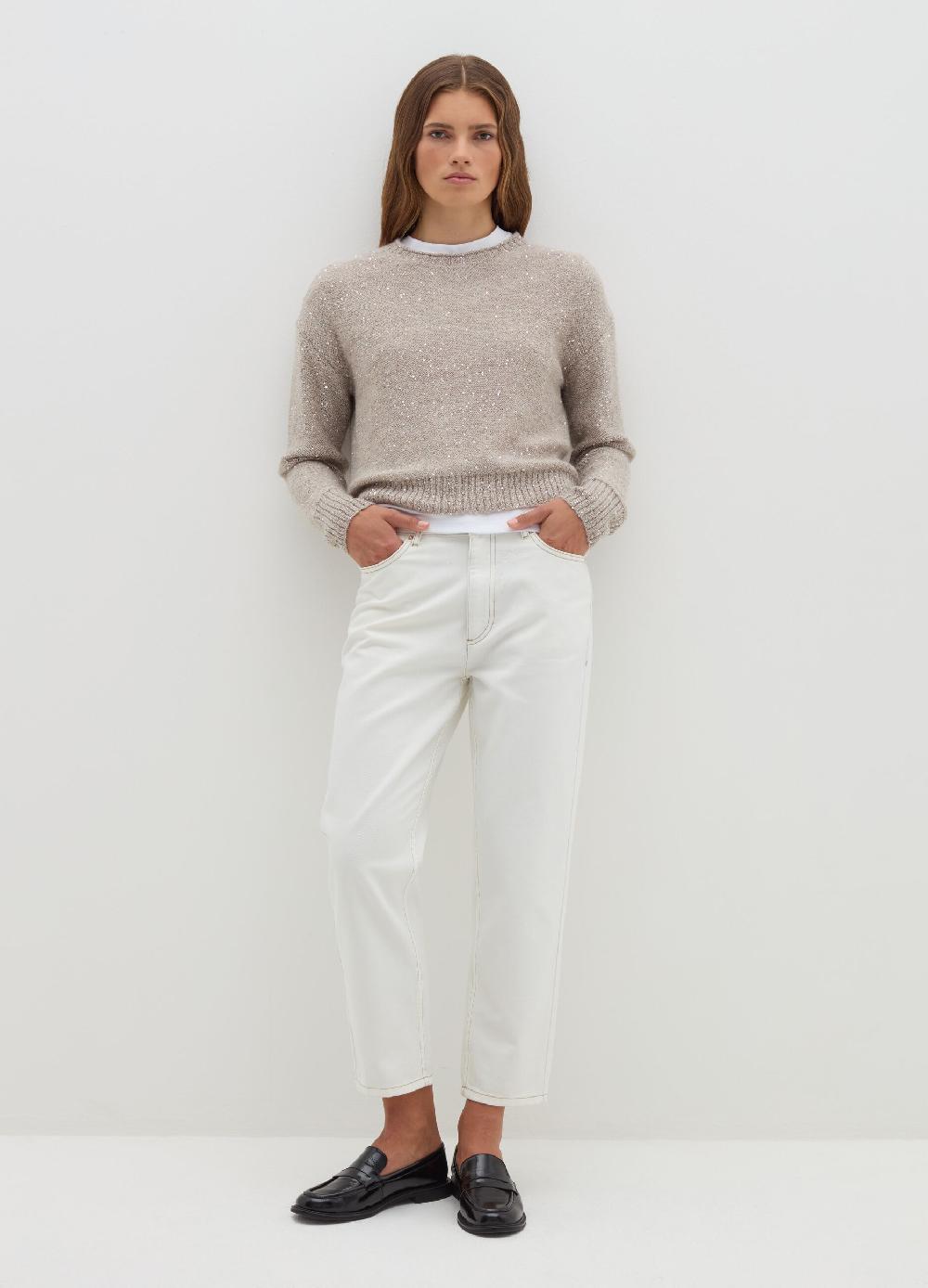 Stefanel Pullover in mohair con micro paillettes