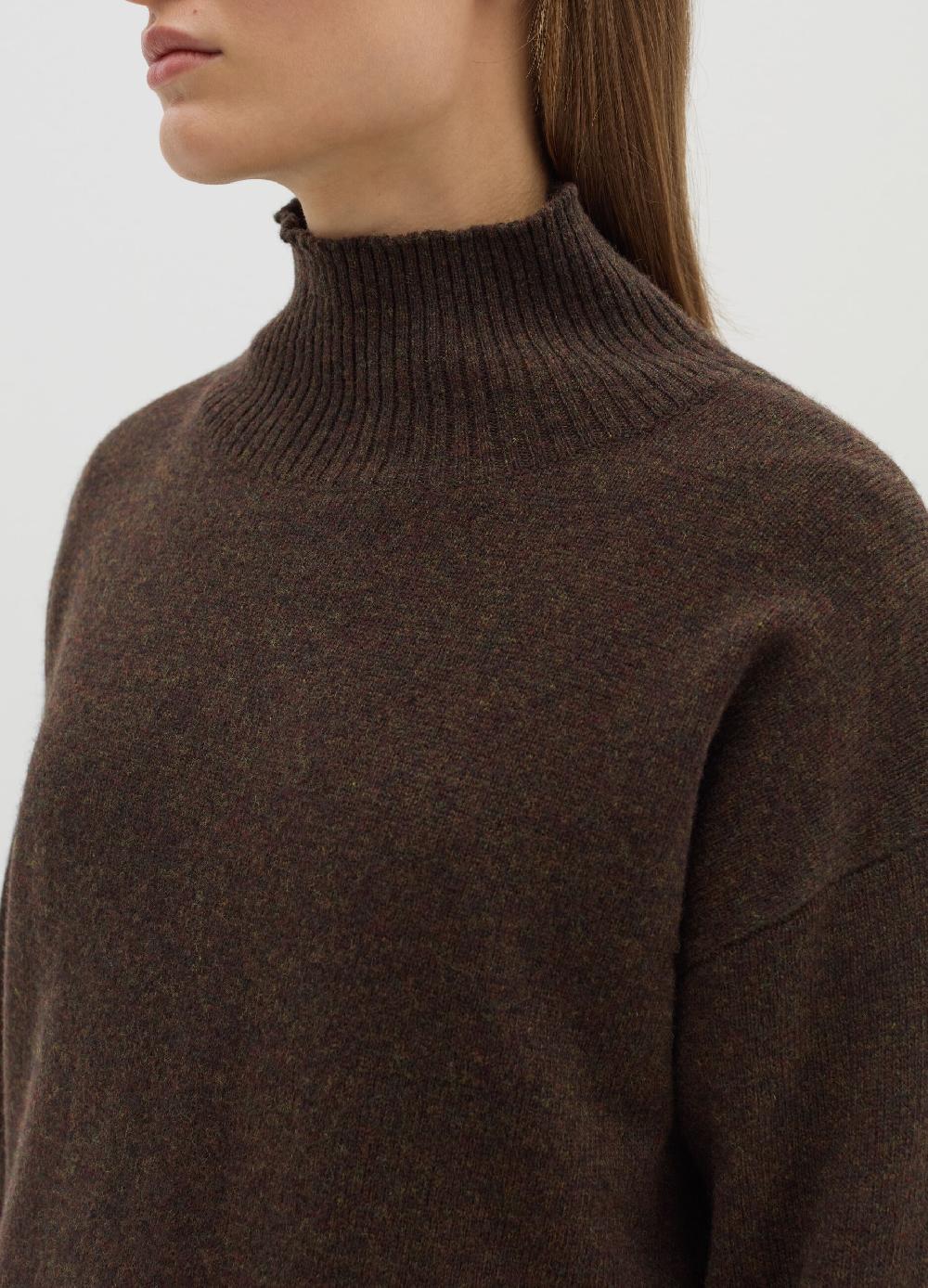 Stefanel Pullover Mock Neck In Lana Cardata