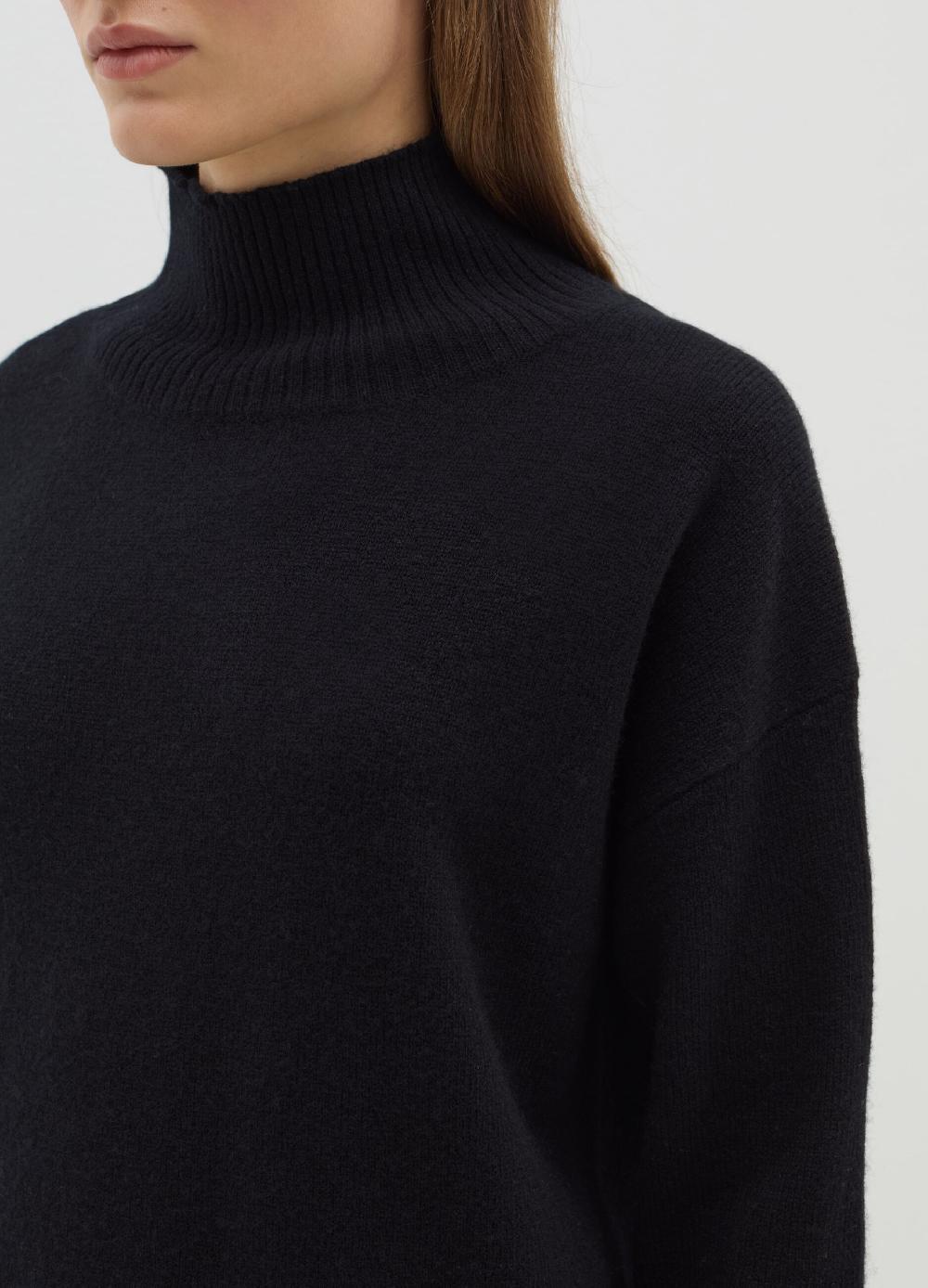 Stefanel Pullover Mock Neck In Lana Cardata