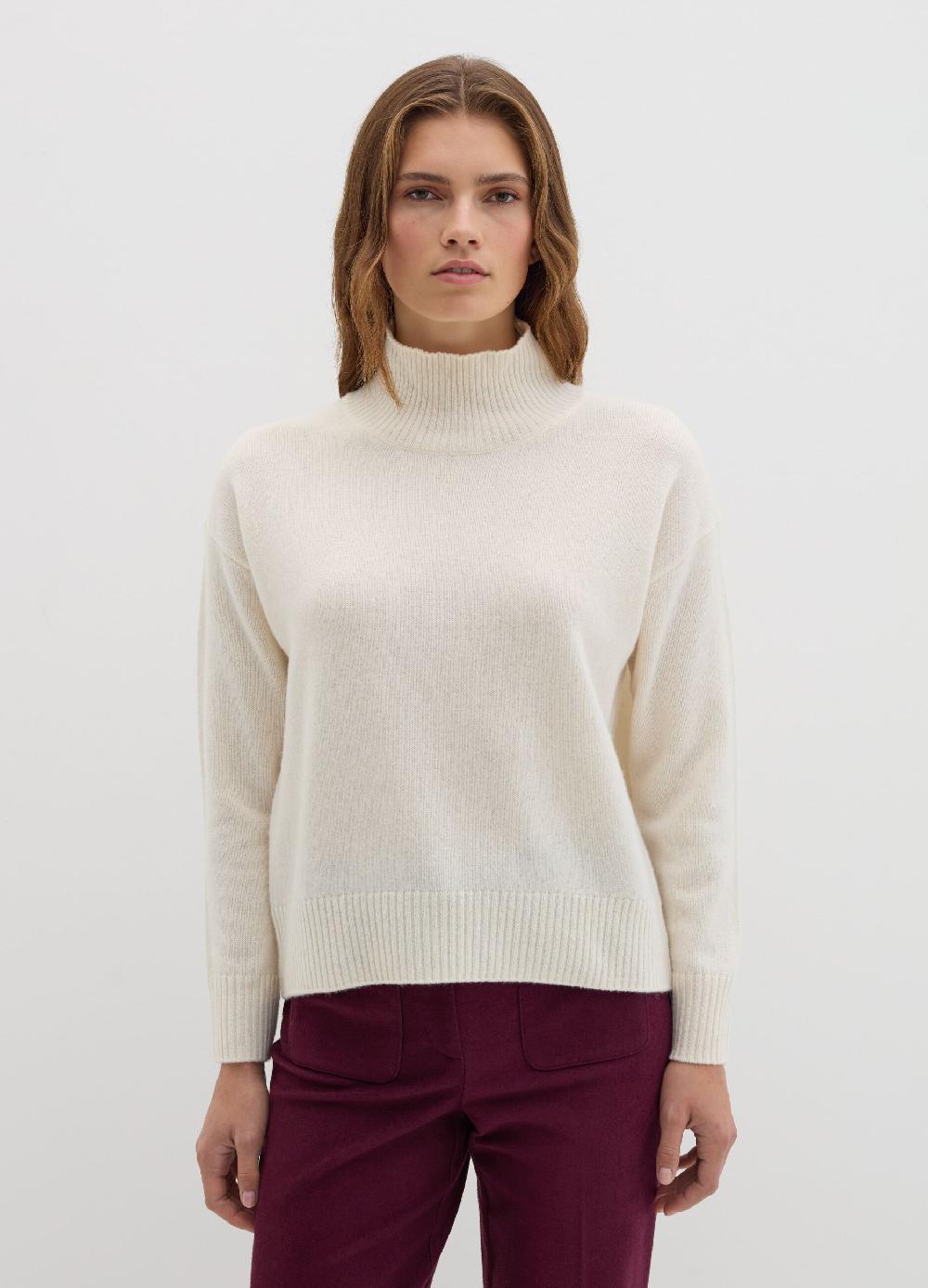 Stefanel Pullover Mock Neck In Lana Cardata