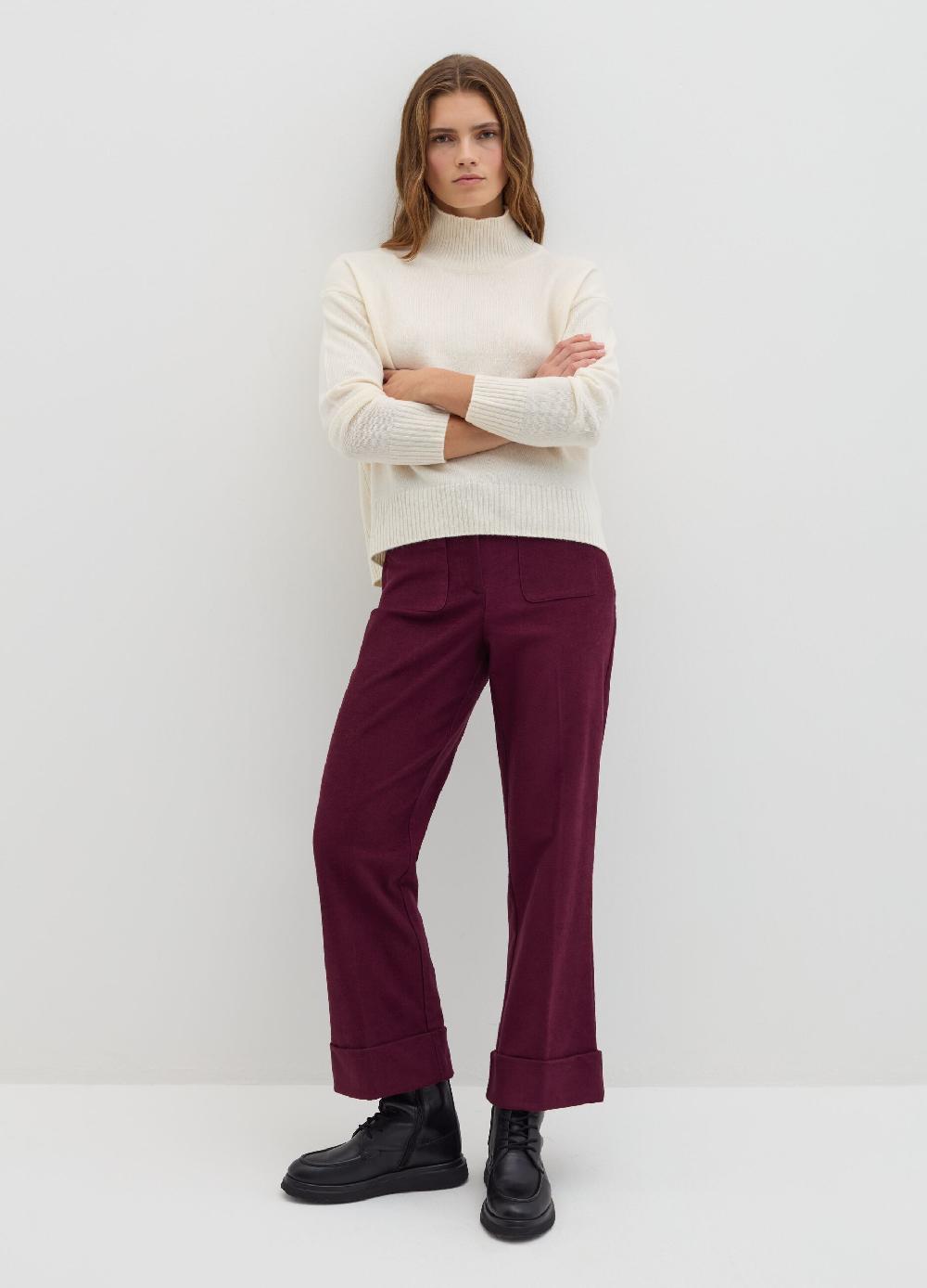 Stefanel Pullover mock neck in lana cardata