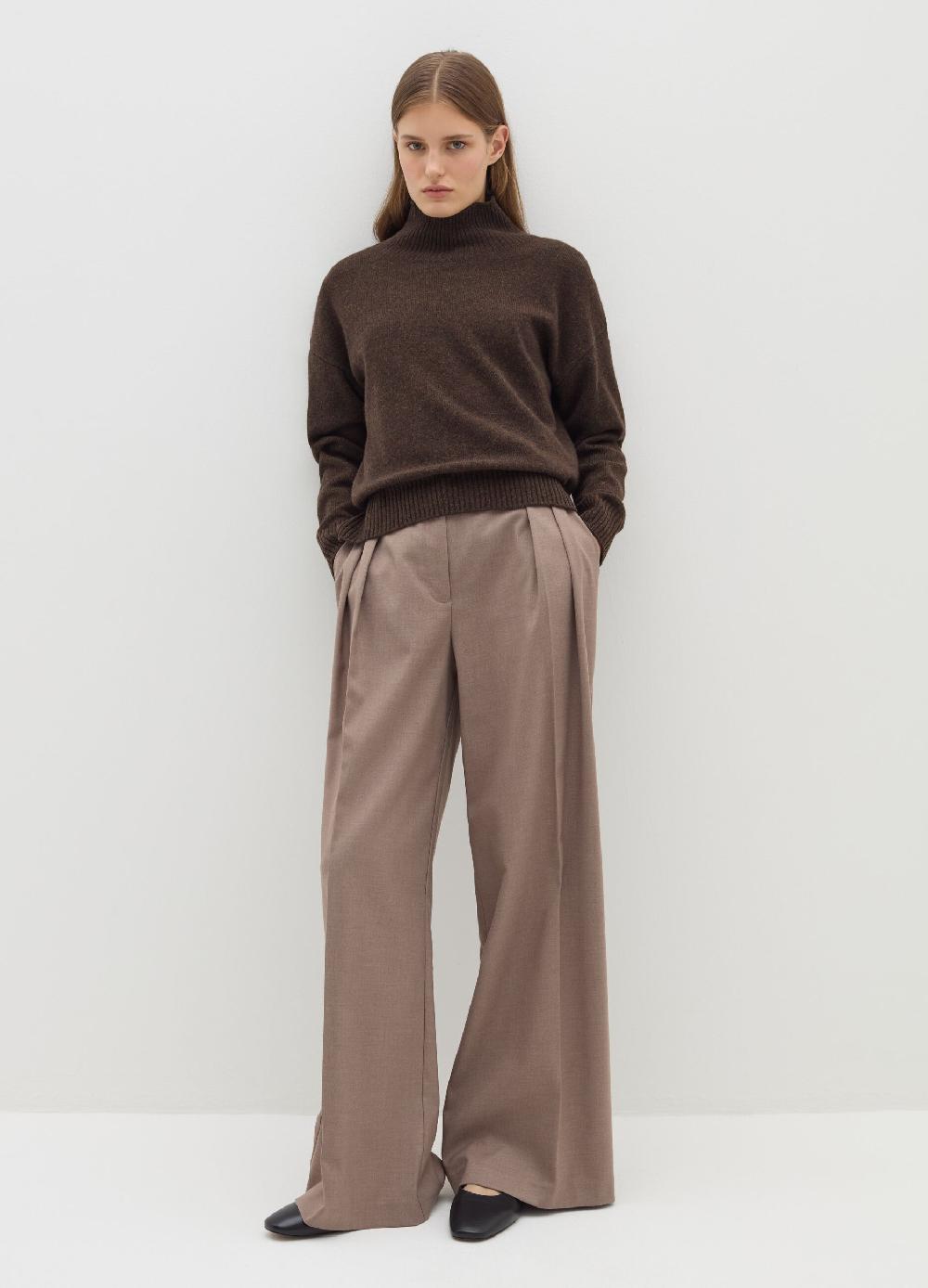 Stefanel Pullover mock neck in lana cardata