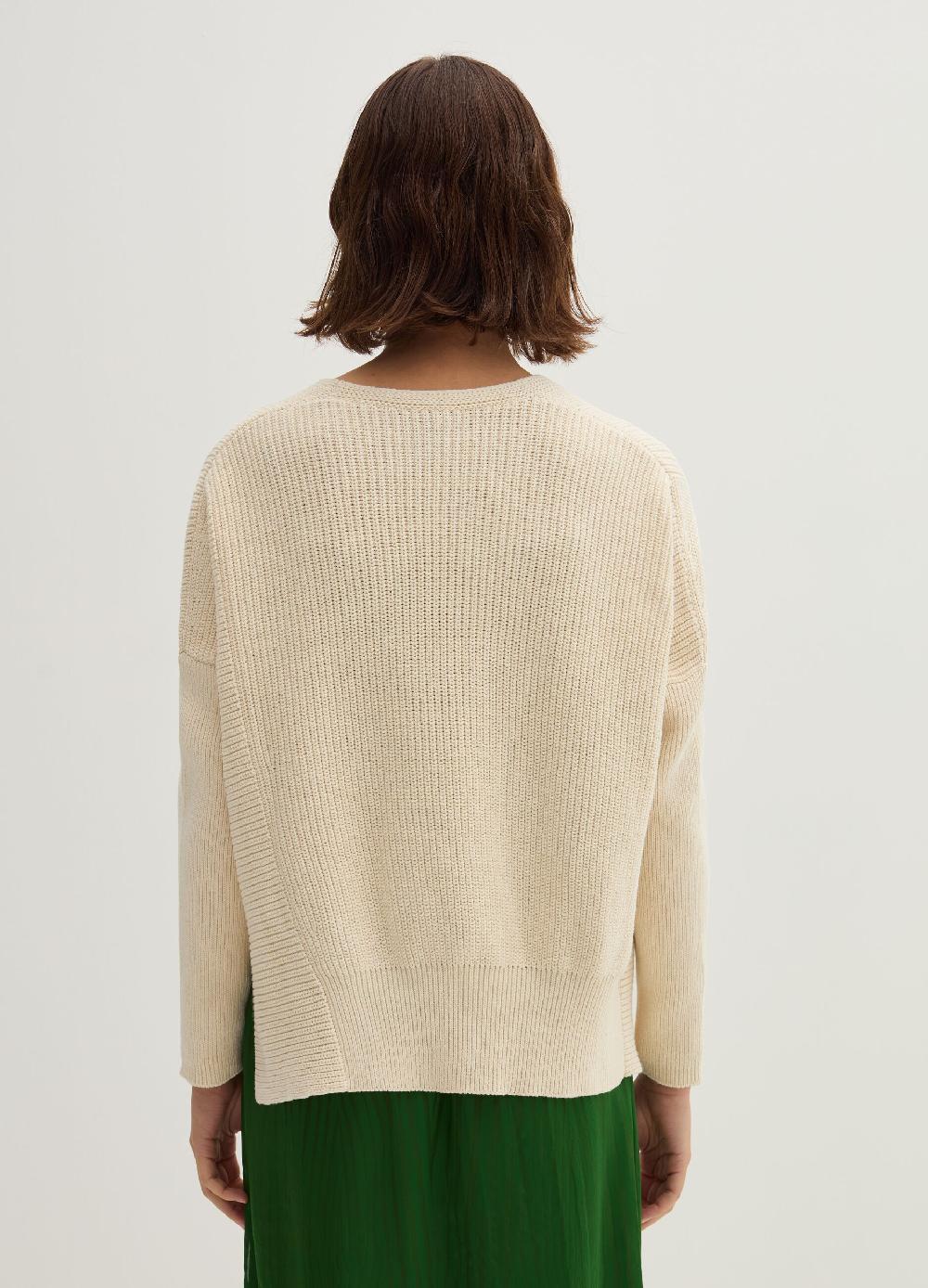 Stefanel Pullover Oversize A Coste Con Spacchi