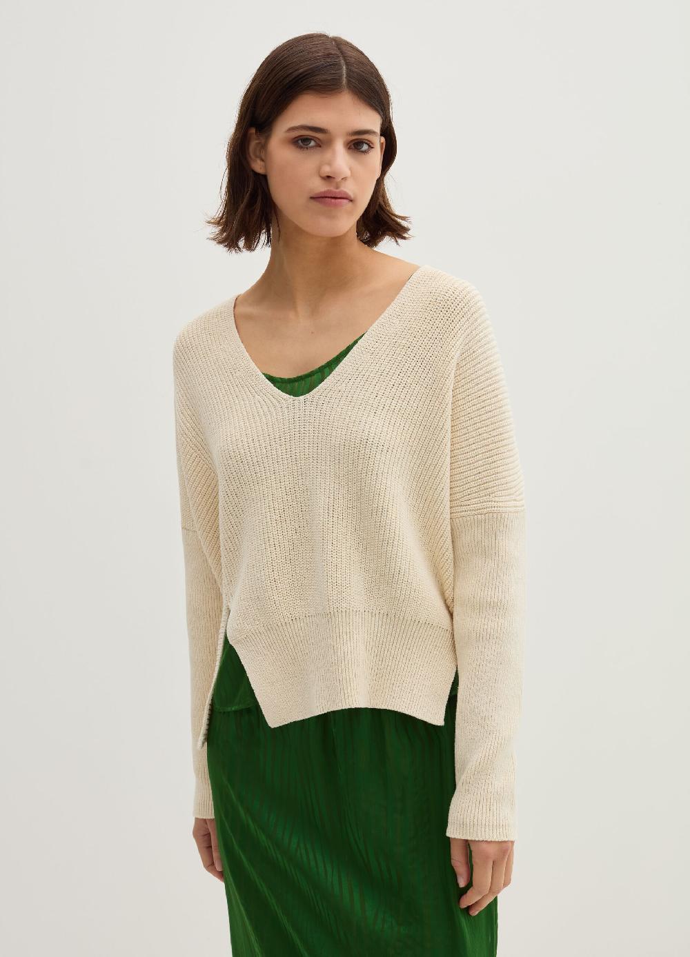Stefanel Pullover oversize a coste con spacchi