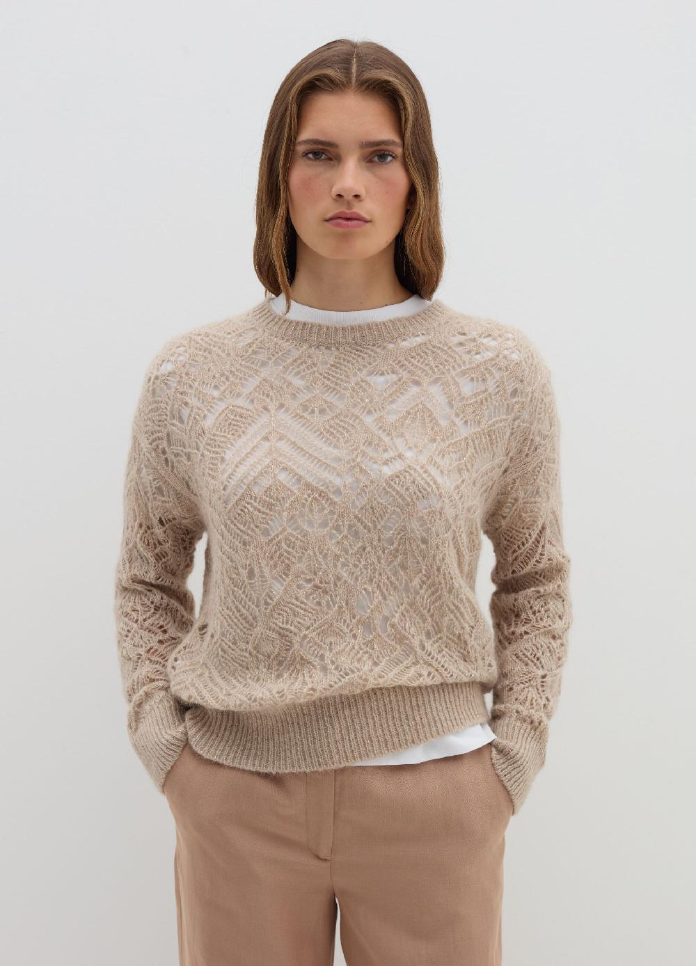 Stefanel Pullover Traforato Con Lurex