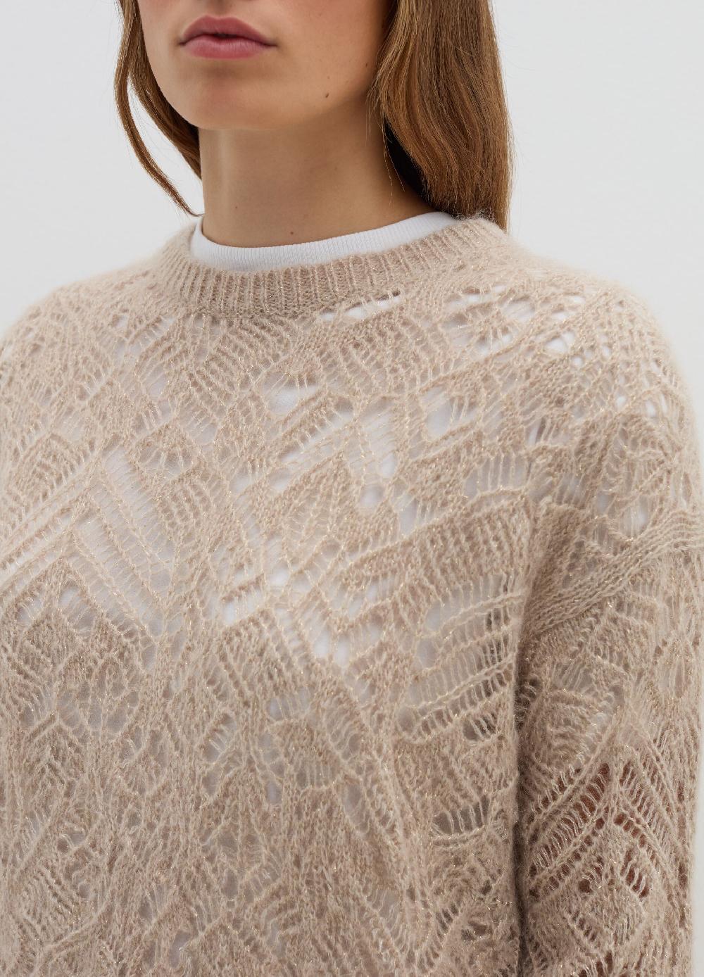 Stefanel Pullover Traforato Con Lurex