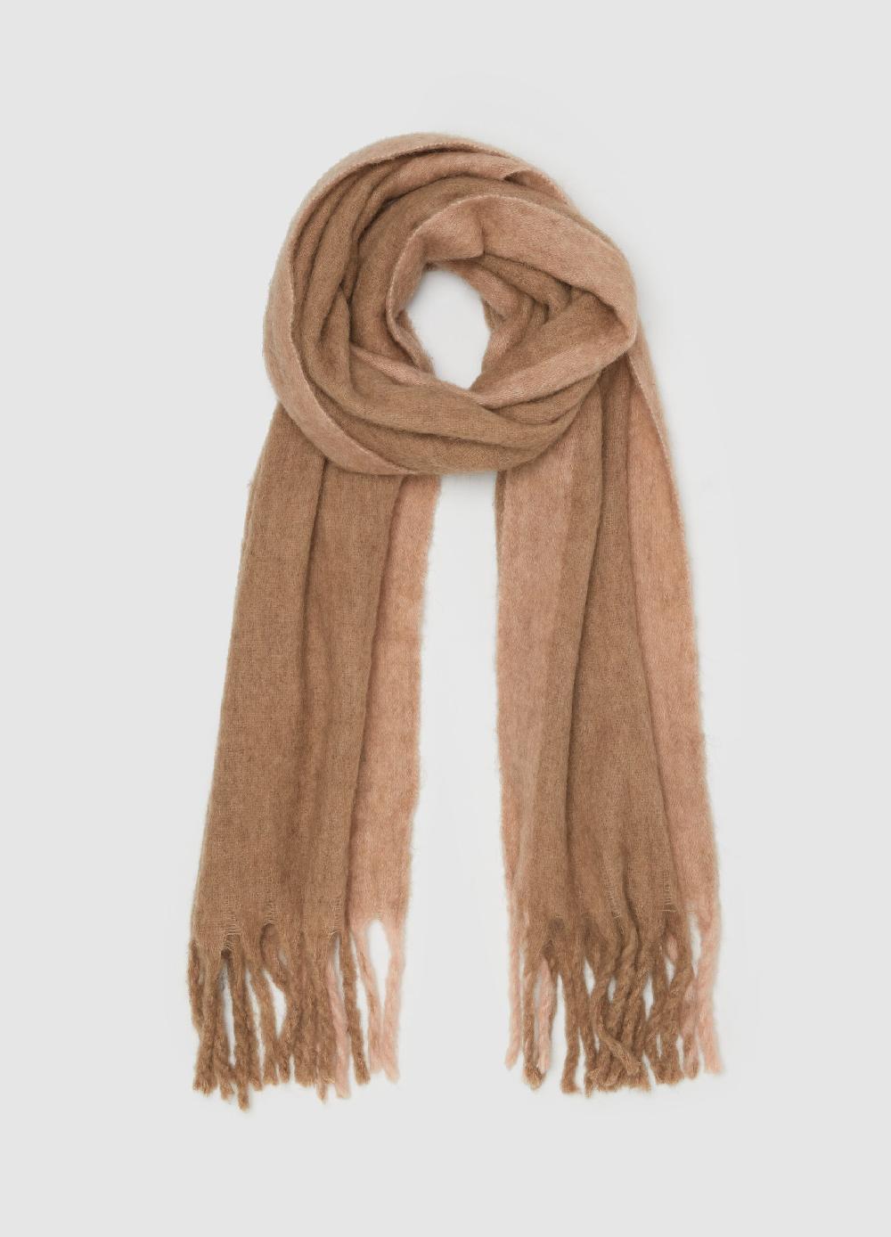 Stefanel Sciarpa Bicolore Con Frange