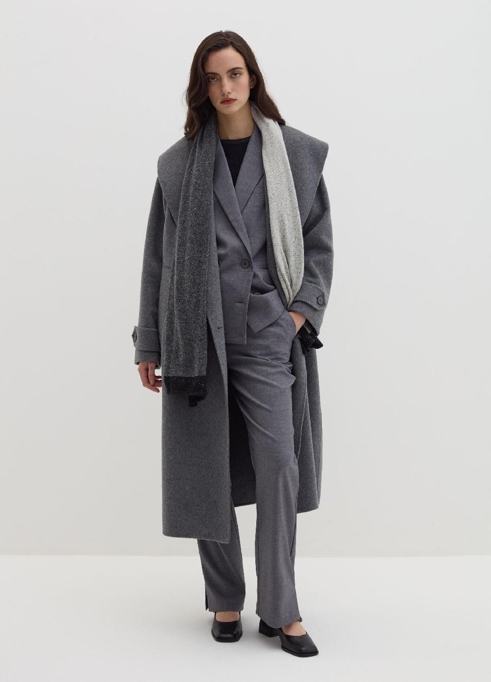 Stefanel Sciarpa bottonata in viscosa lana e seta