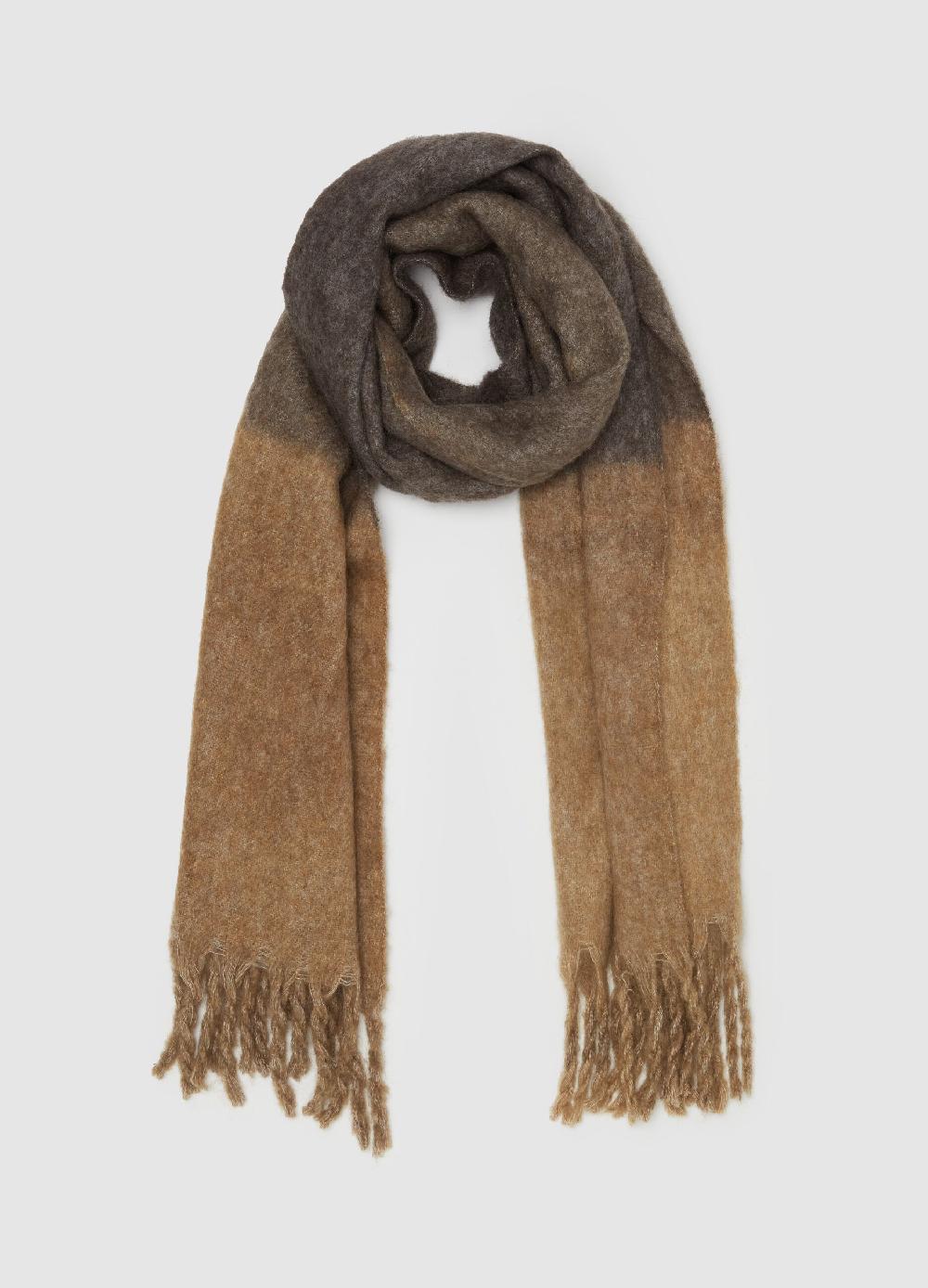 Stefanel Sciarpa Color-block Con Frange