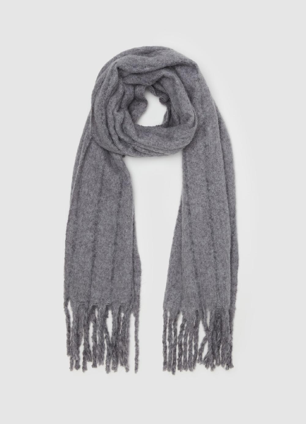 Stefanel Sciarpa Jacquard A Righe Con Frange