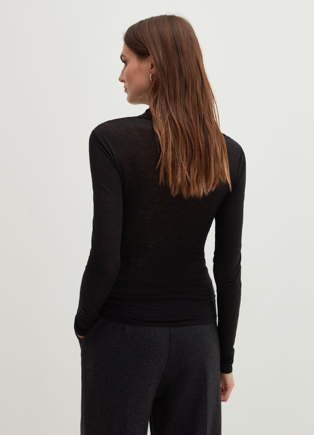 Stefanel T-shirt A Maniche Lunghe Con Collo Alto