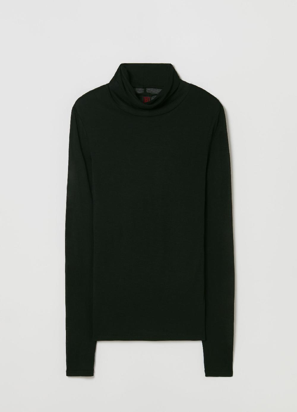 Stefanel T-shirt A Maniche Lunghe Con Collo Alto