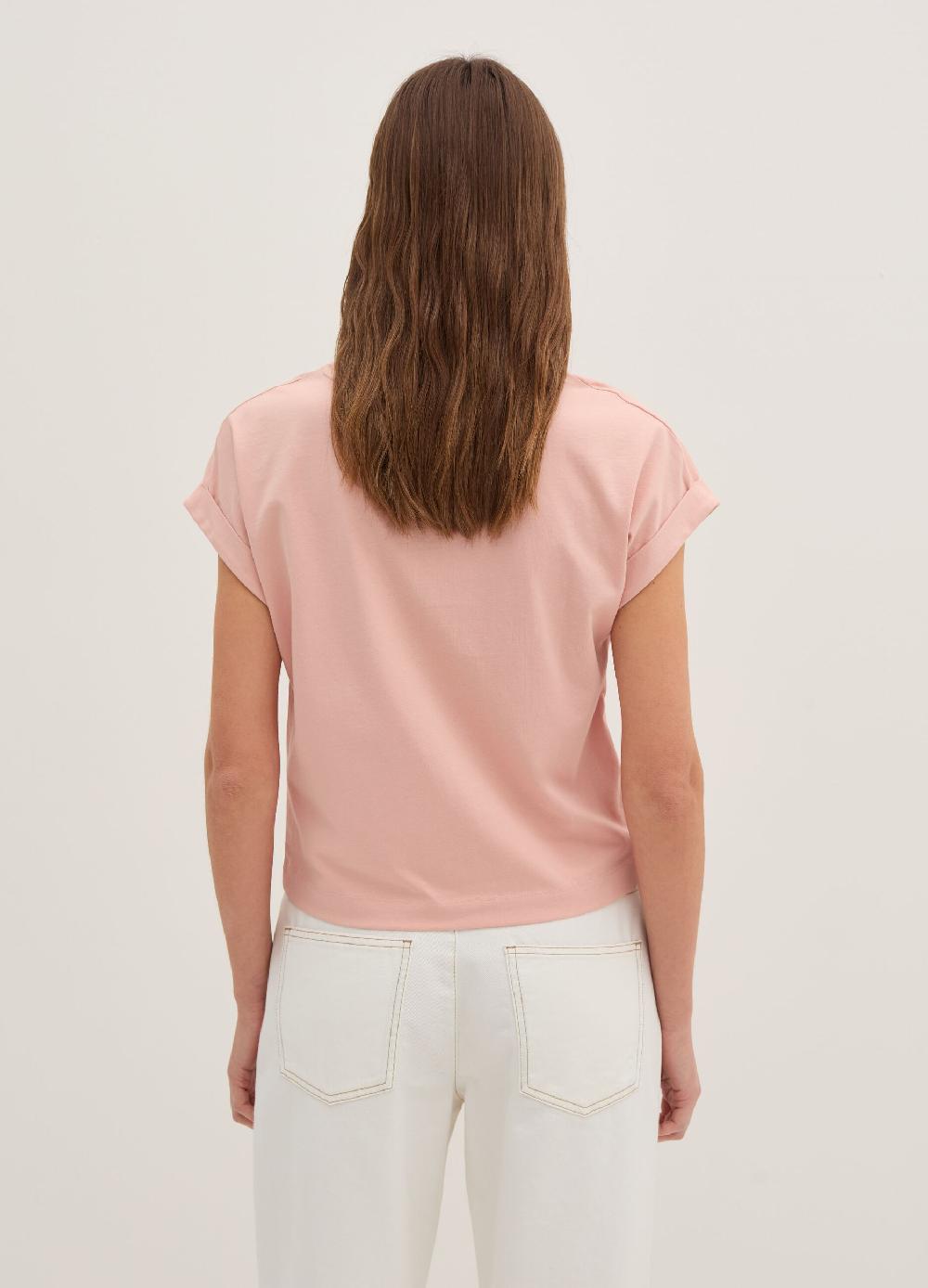 Stefanel T-shirt Boxy Fit Con Risvolti