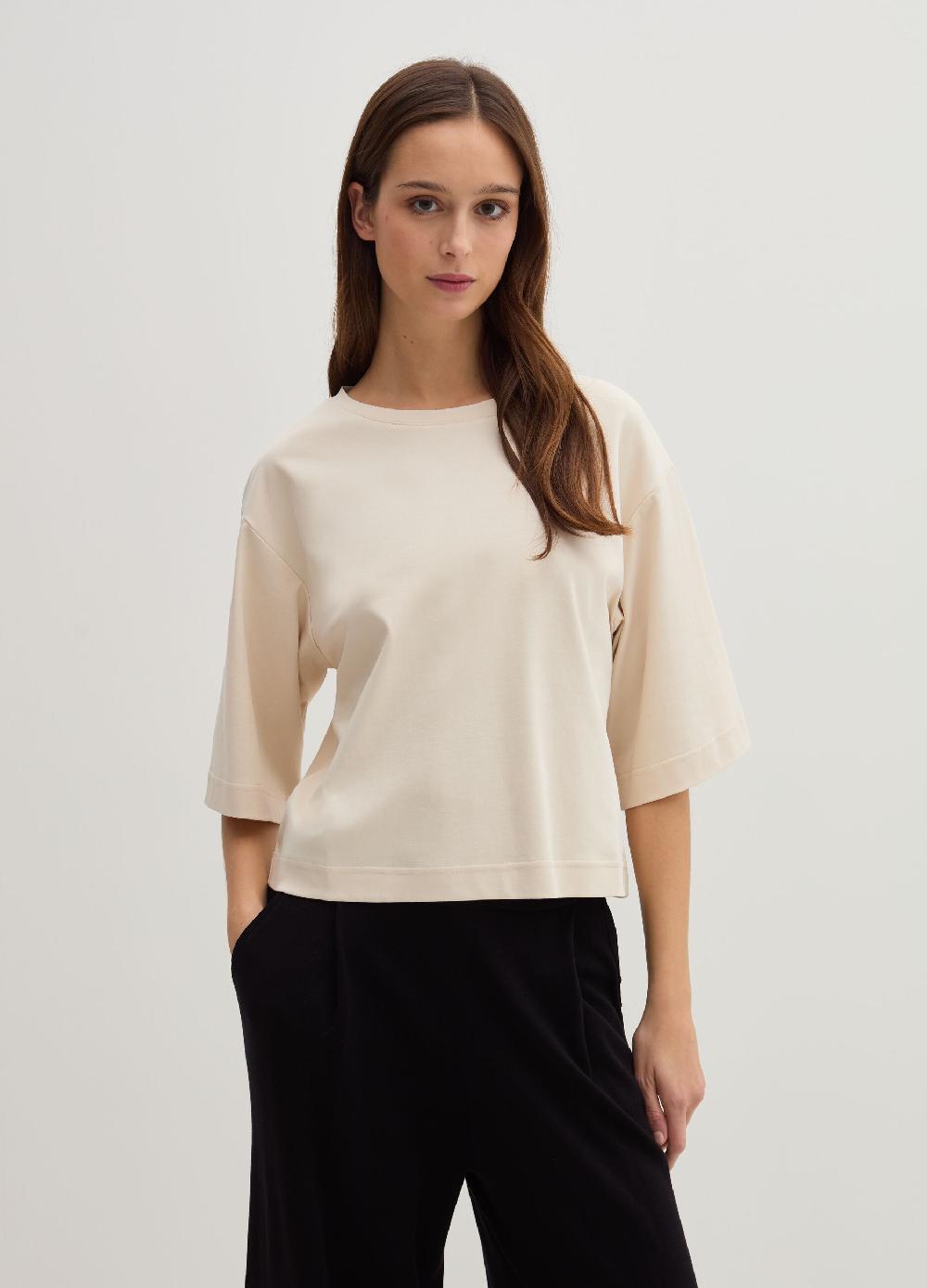 Stefanel T-shirt boxy fit in cotone