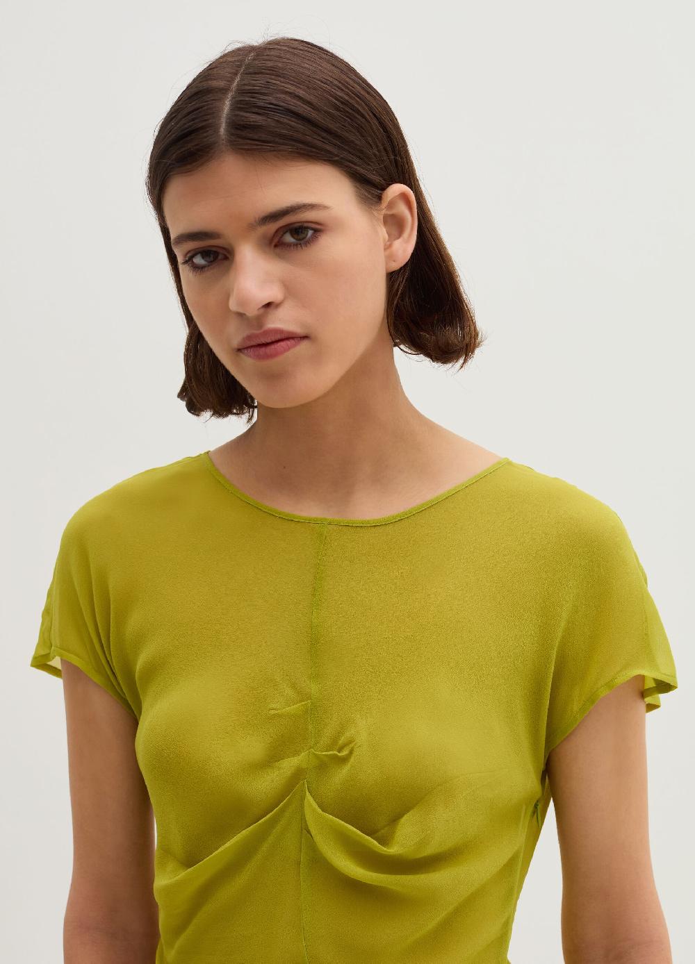 Stefanel T-shirt in georgette con arricciatura