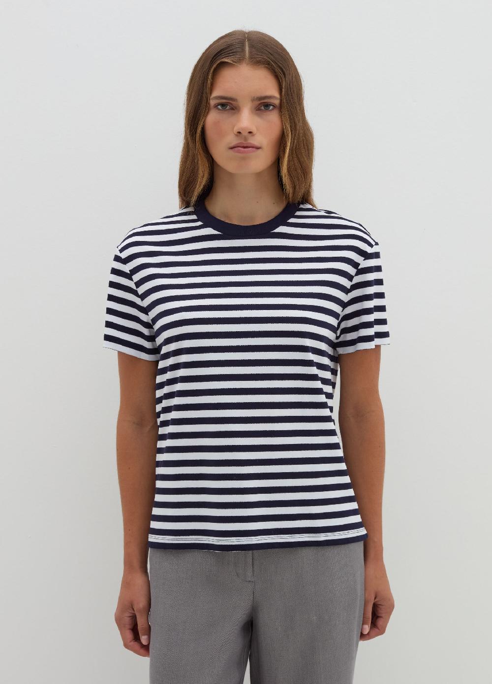 Stefanel T-shirt In Jersey Di Cotone A Righe