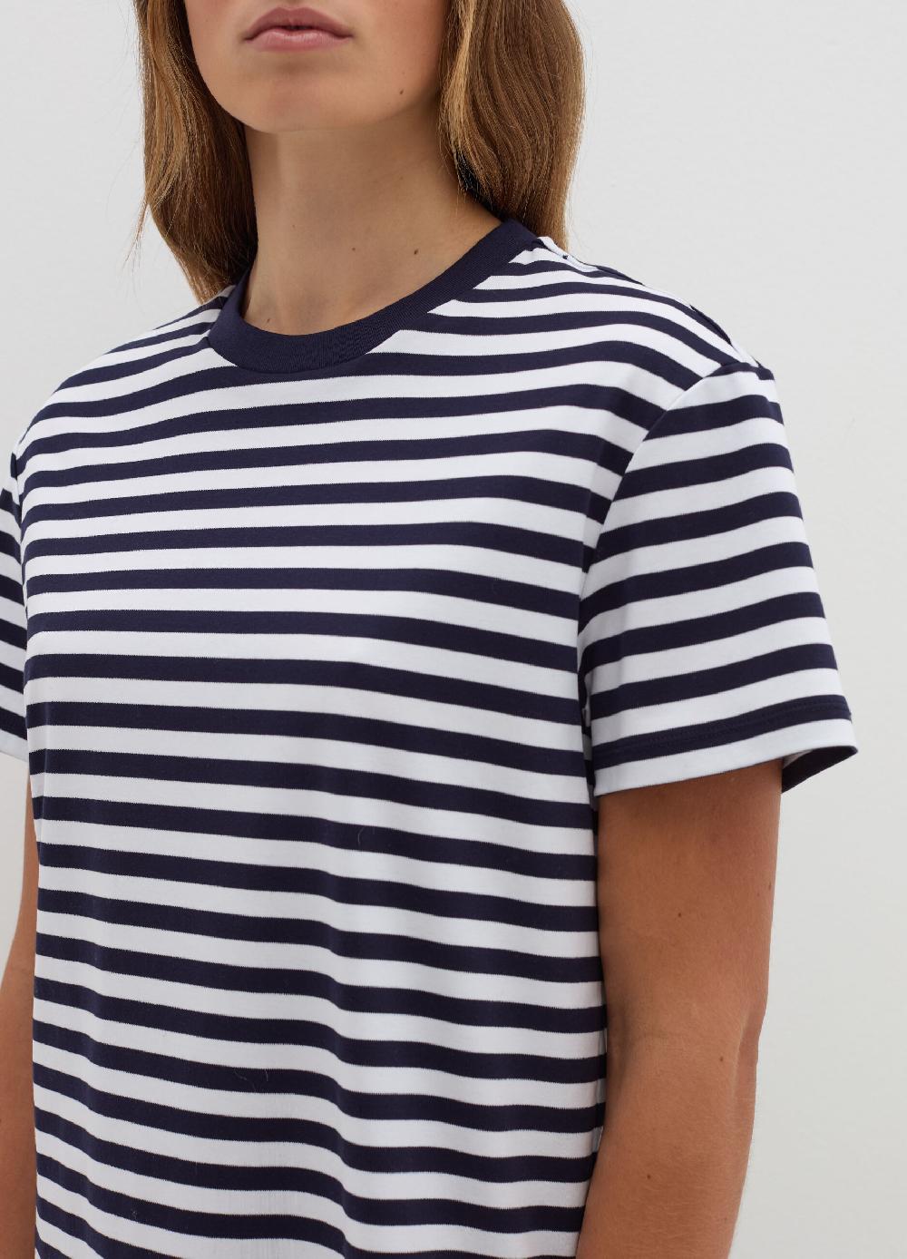 Stefanel T-shirt In Jersey Di Cotone A Righe