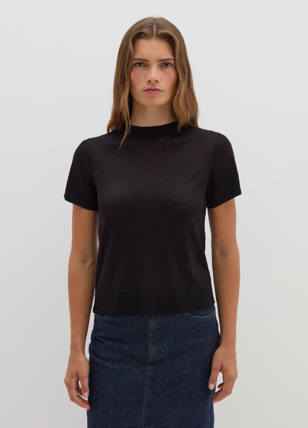 Stefanel T-shirt In Lana E Lyocell