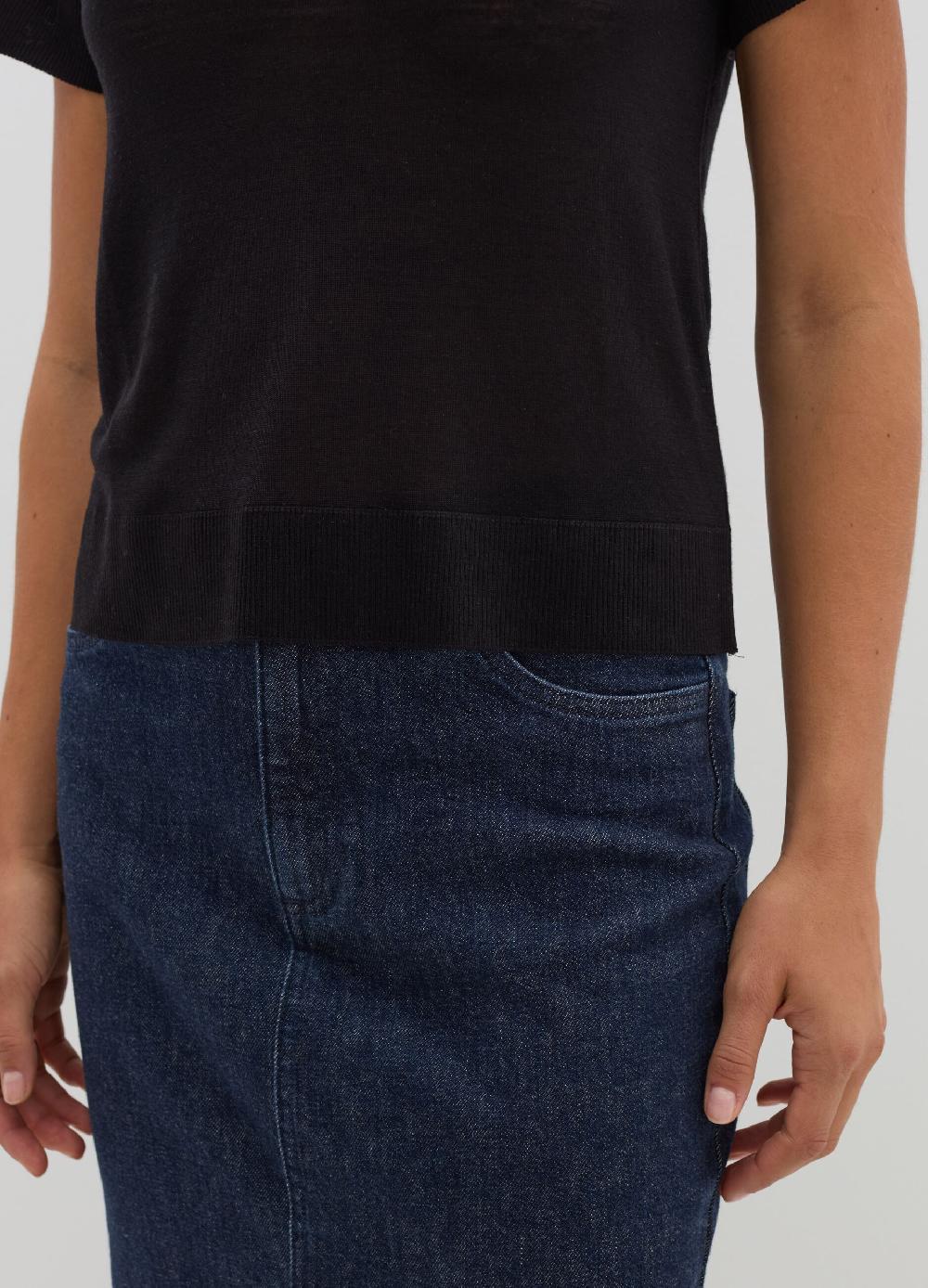 Stefanel T-shirt In Lana E Lyocell