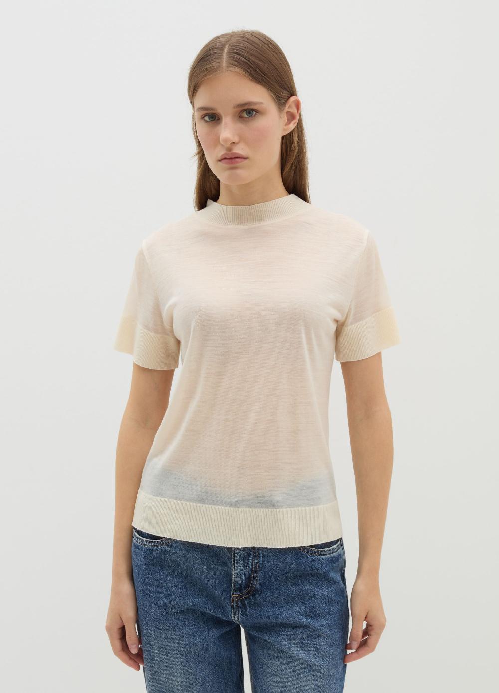 Stefanel T-shirt In Lana E Lyocell