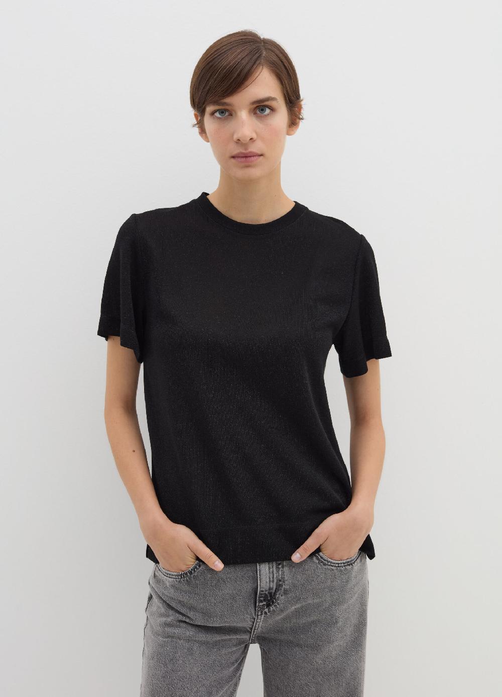 Stefanel T-shirt In Lurex Con Spacchetti