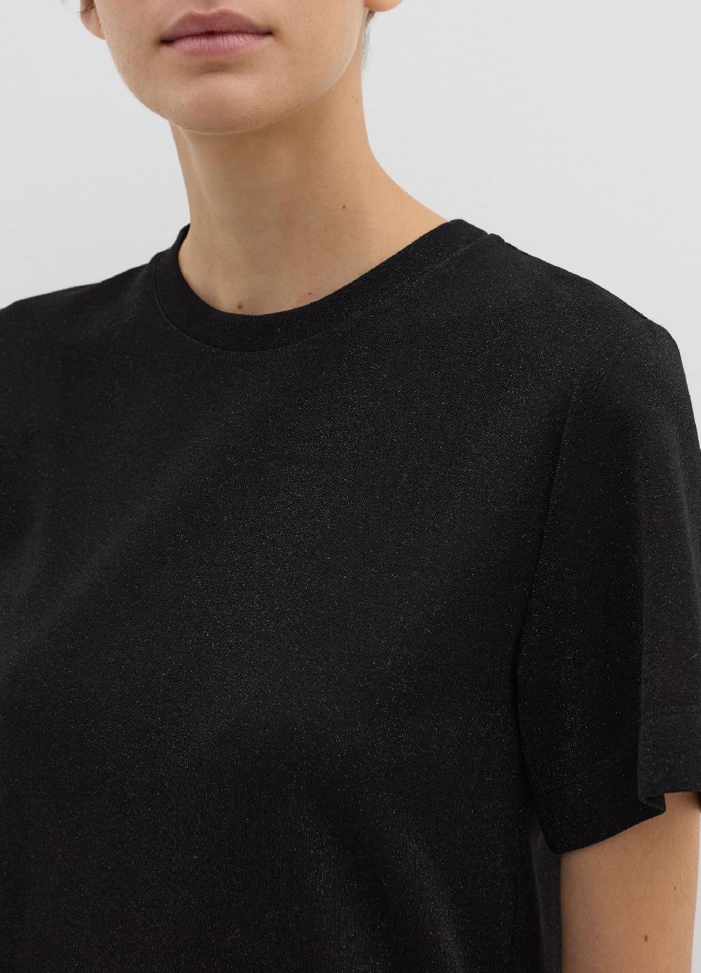 Stefanel T-shirt In Lurex Con Spacchetti