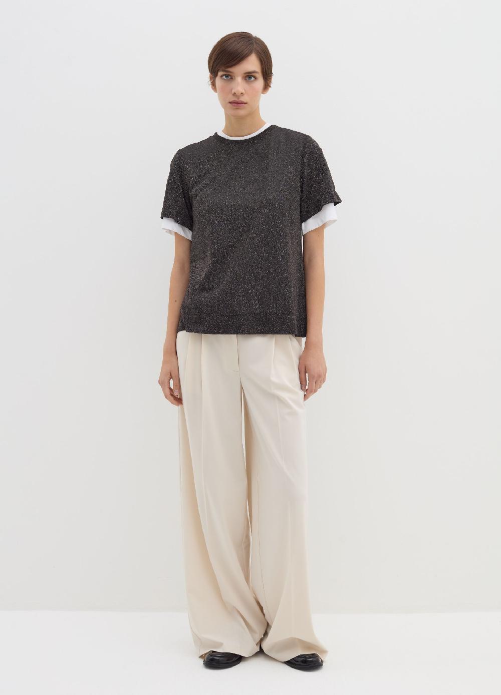 Stefanel T-shirt in lurex con spacchetti