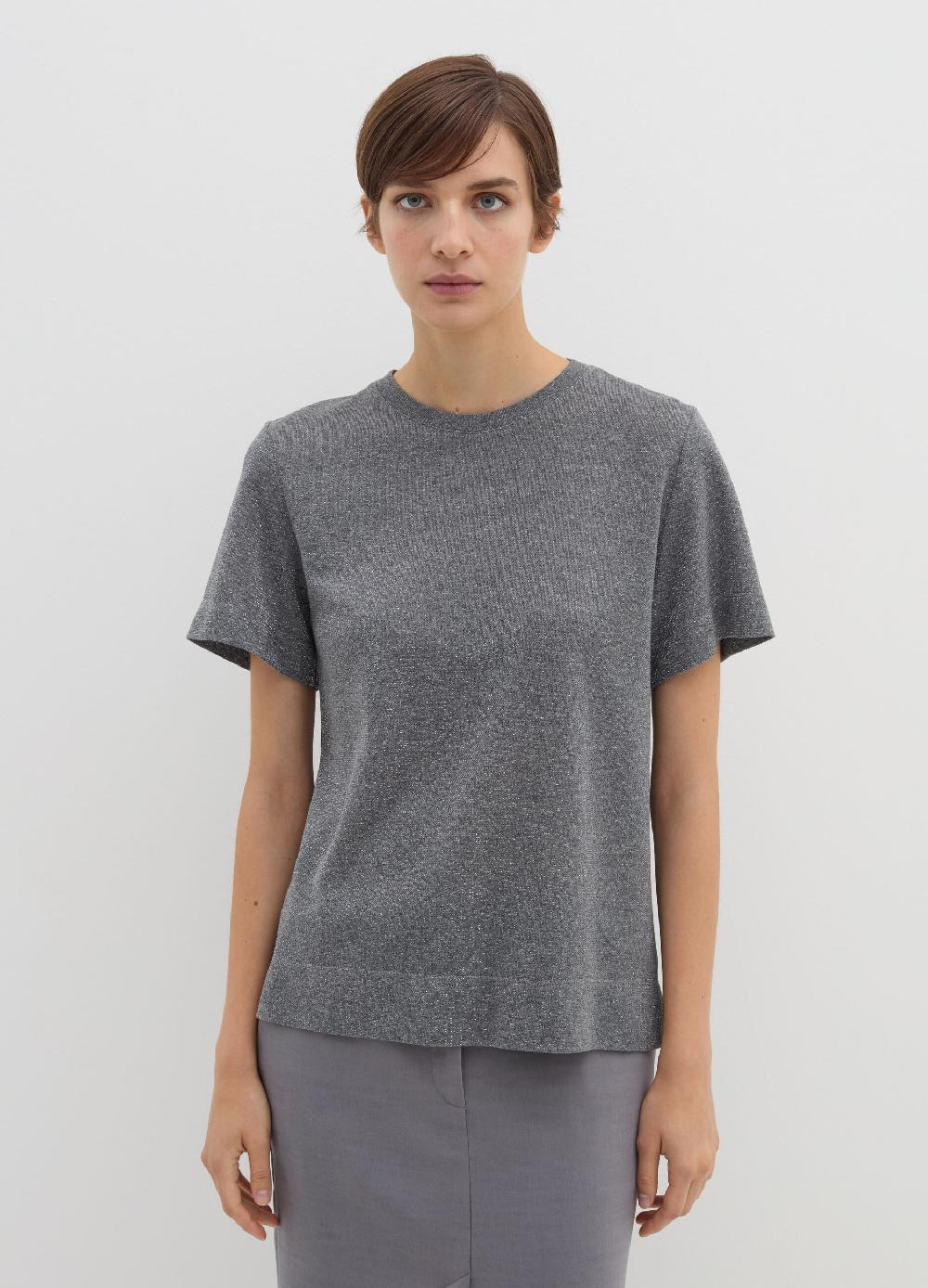 Stefanel T-shirt In Lurex Con Spacchetti