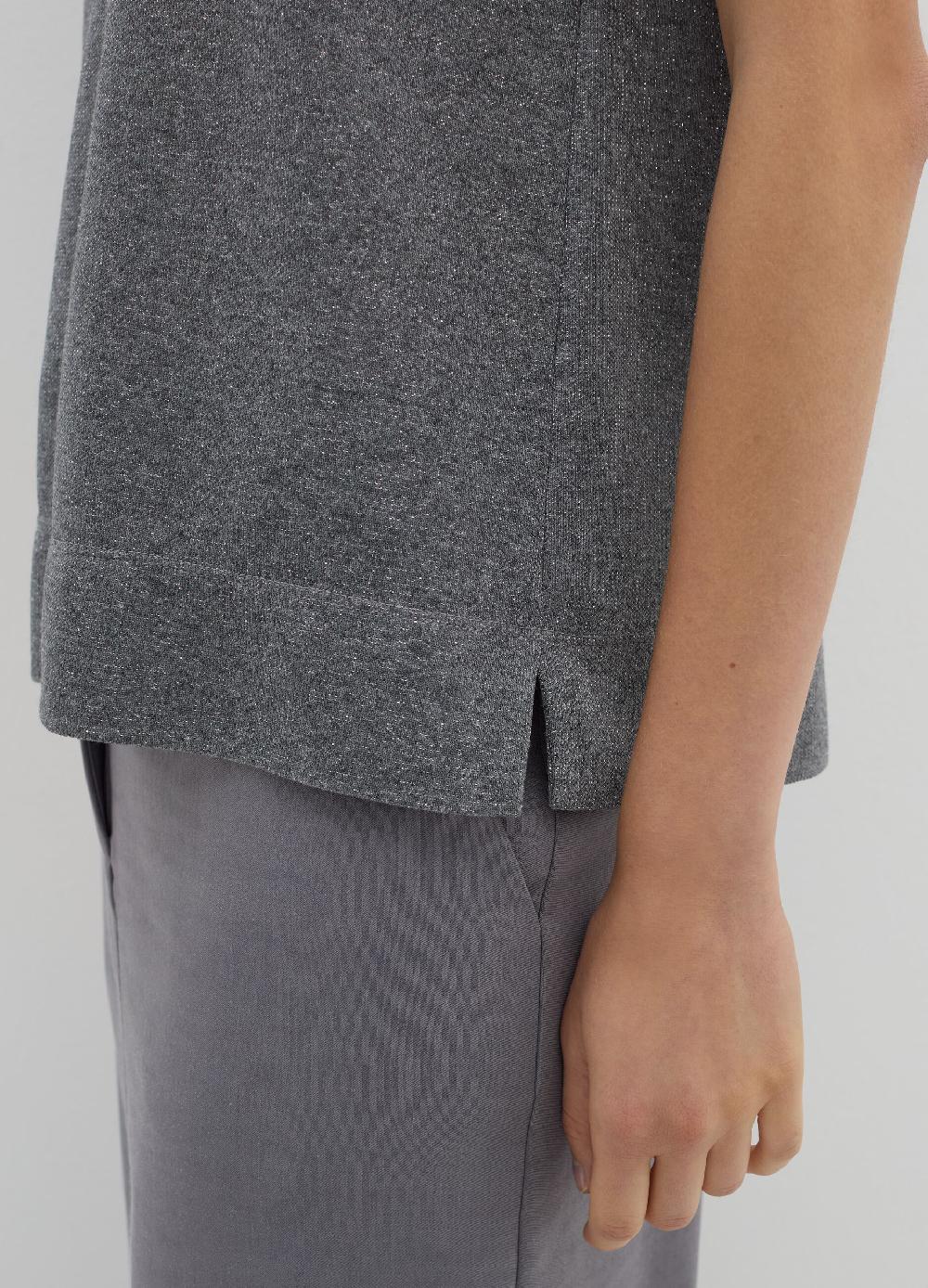 Stefanel T-shirt In Lurex Con Spacchetti