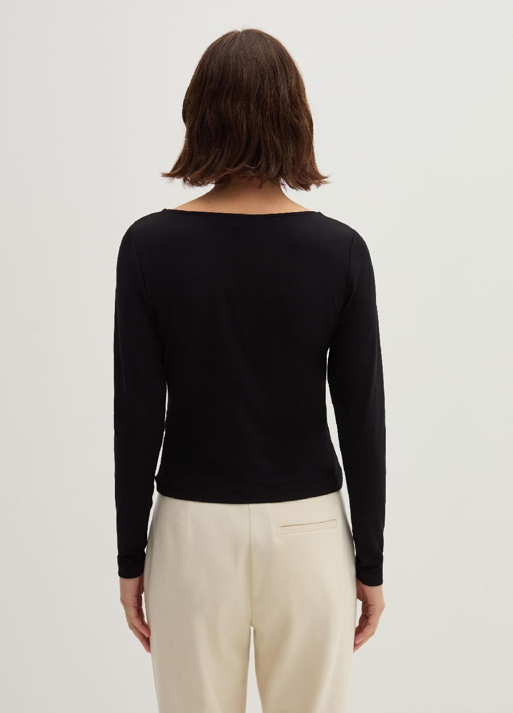 Stefanel T-shirt Scollo A V Con Incrocio