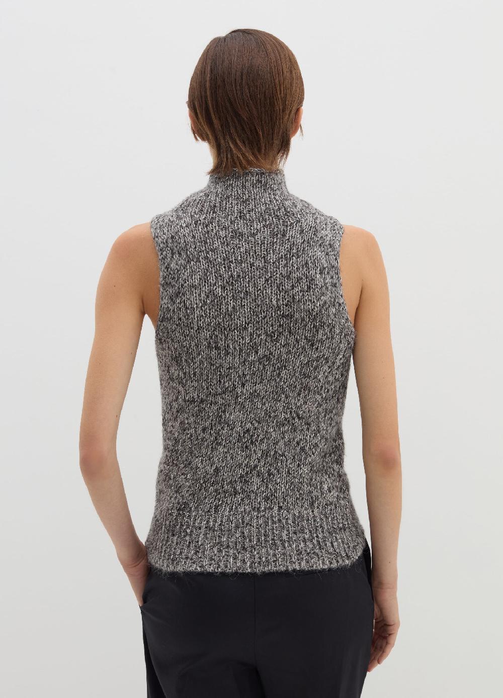 Stefanel Tank Top A Collo Alto Effetto Mouline