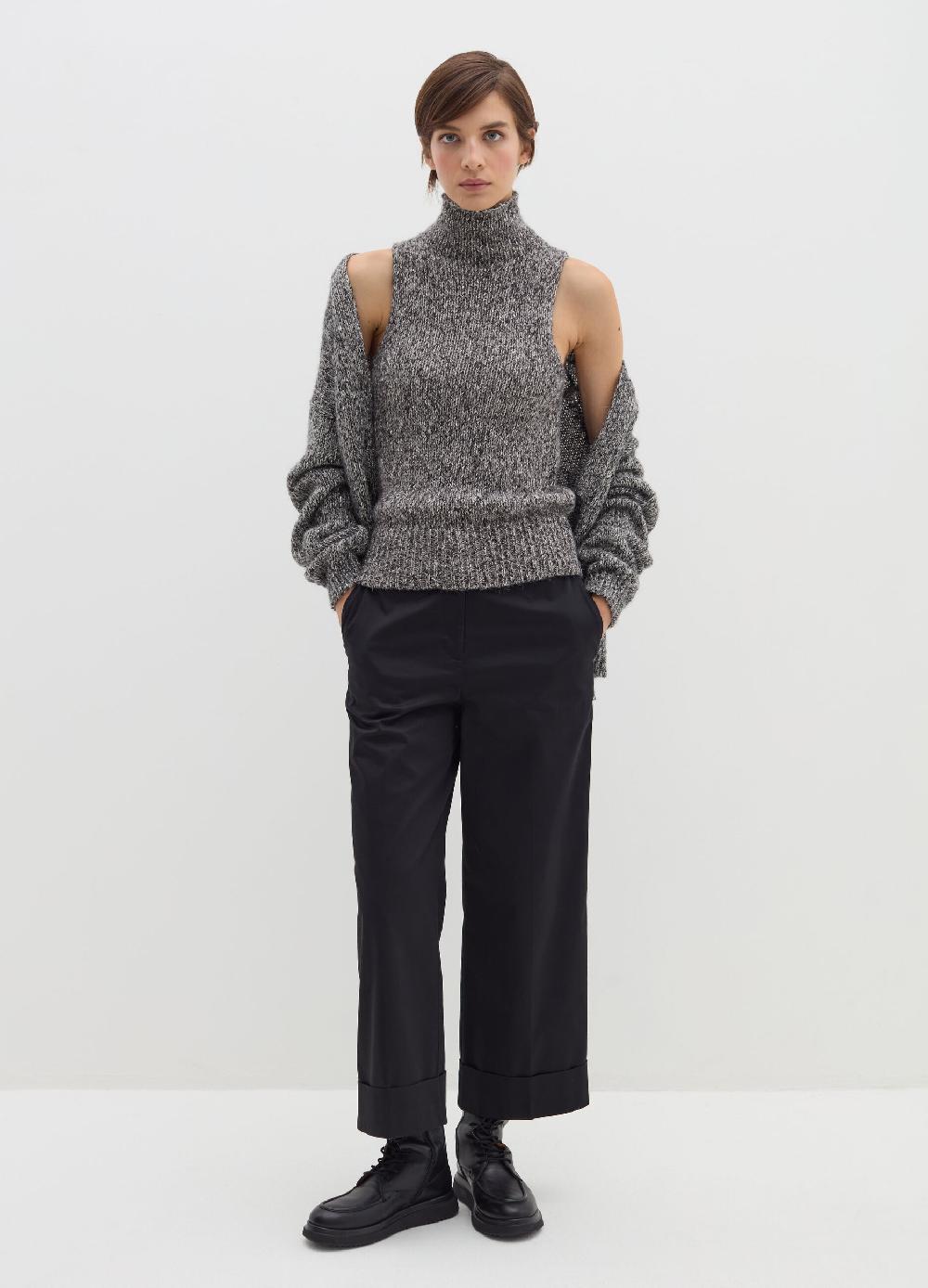 Stefanel Tank top a collo alto effetto mouline