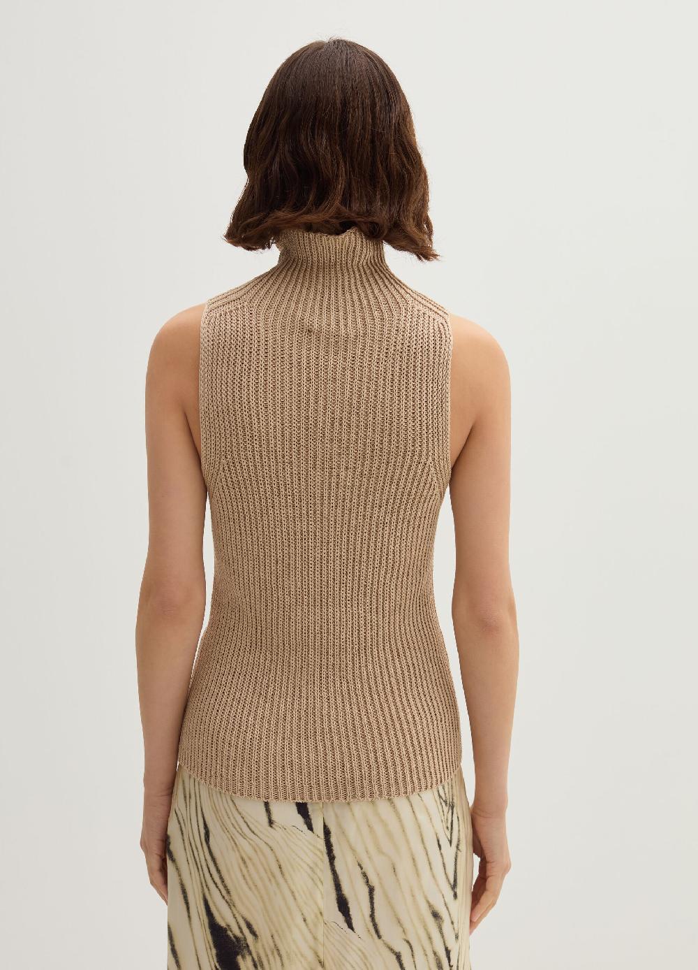 Stefanel Tank Top A Coste Inglesi Senza Cuciture