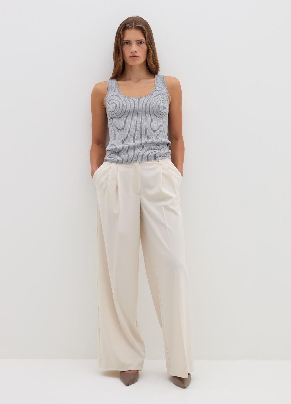 Stefanel Tank top a costine con lurex