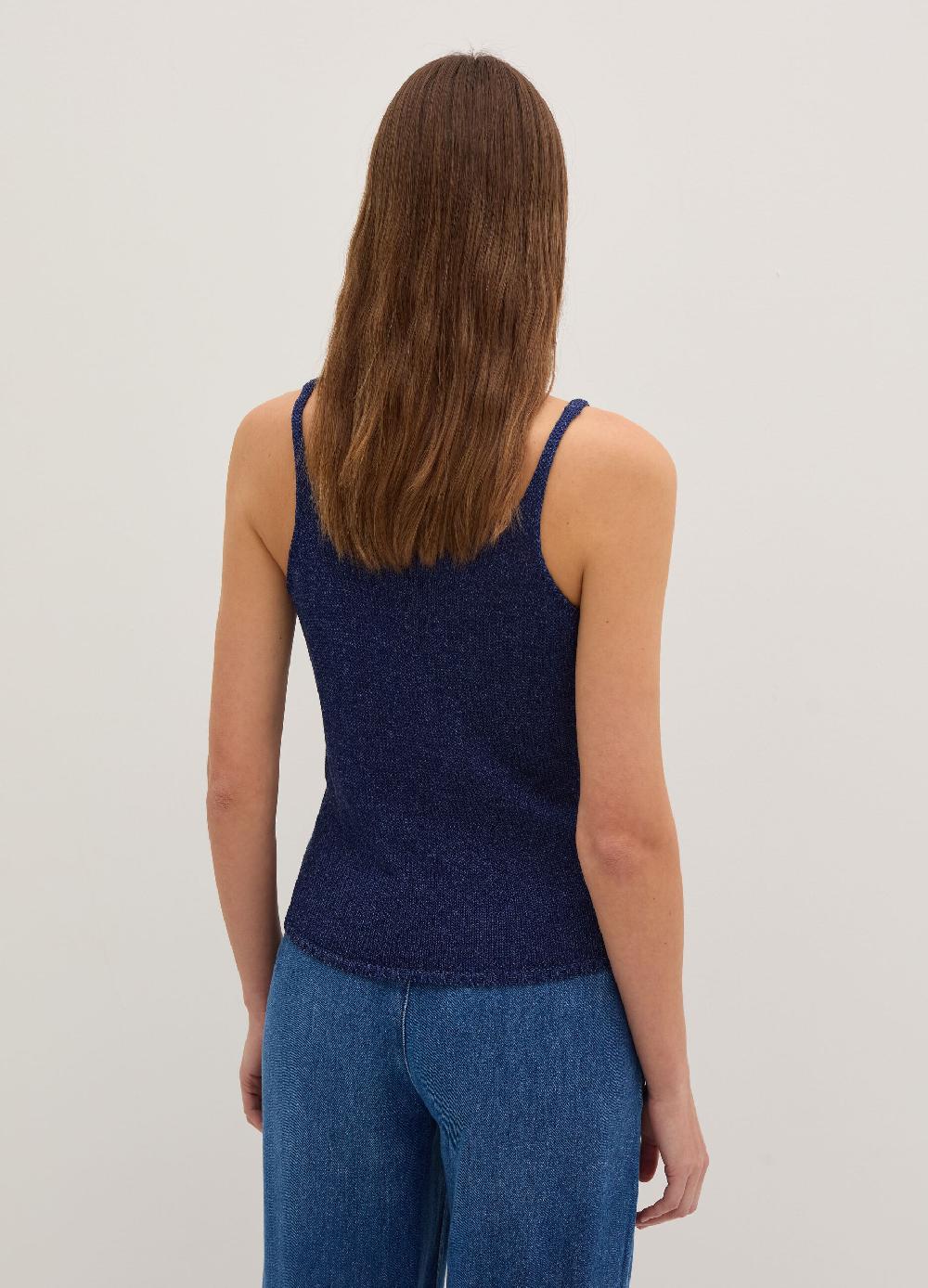 Stefanel Tank Top In Cordonetto Senza Cuciture