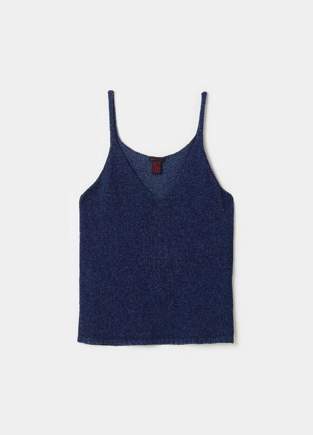 Stefanel Tank Top In Cordonetto Senza Cuciture