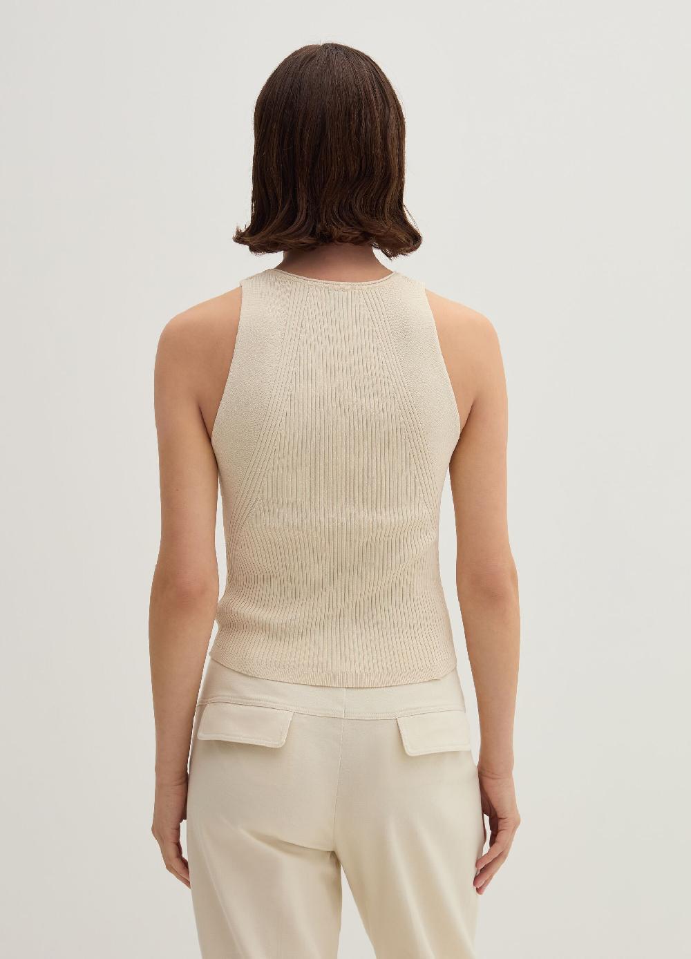 Stefanel Tank Top In Crêpe A Coste Piatte