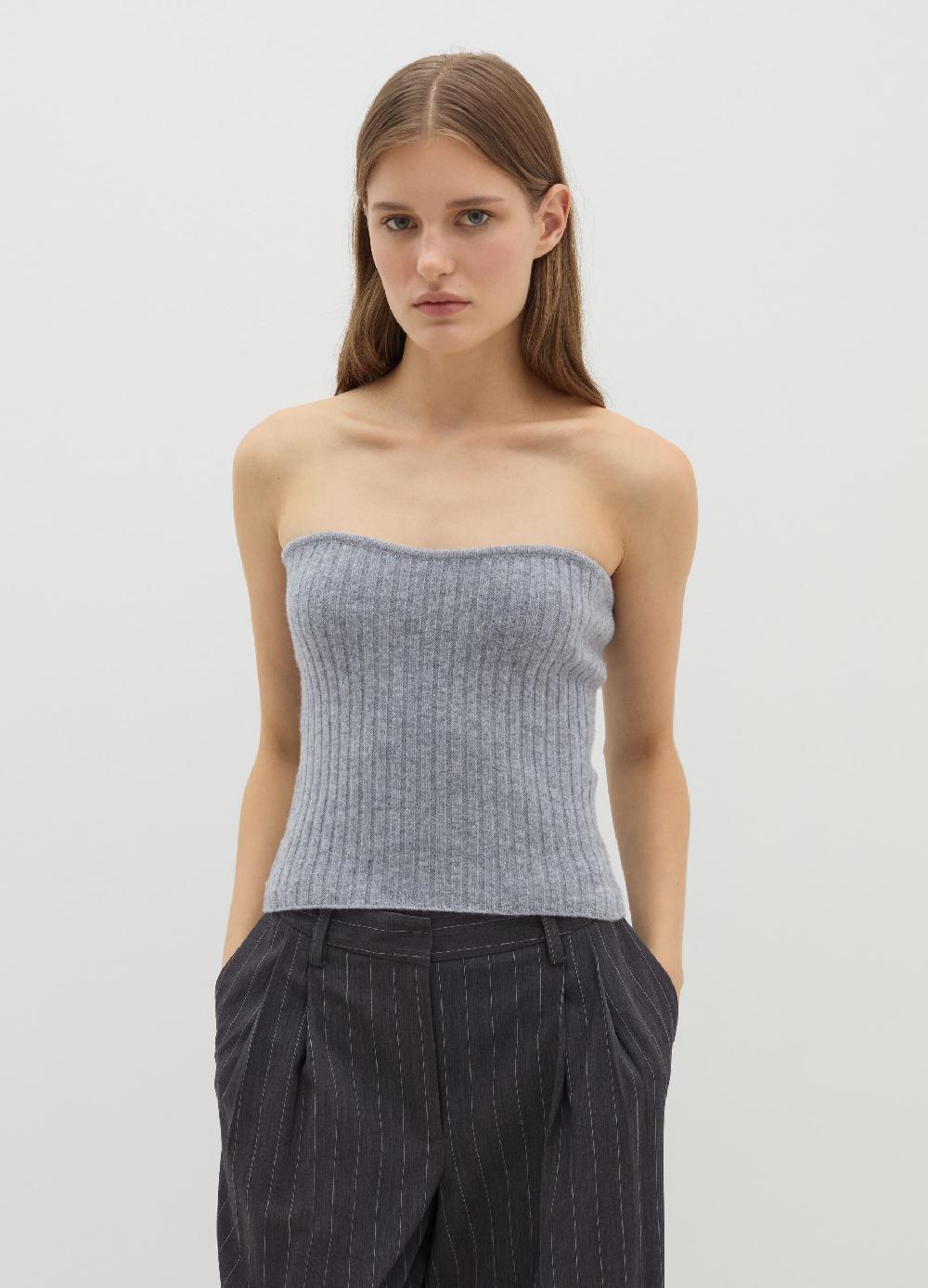 Stefanel Top A Fascia In Lana Cardata