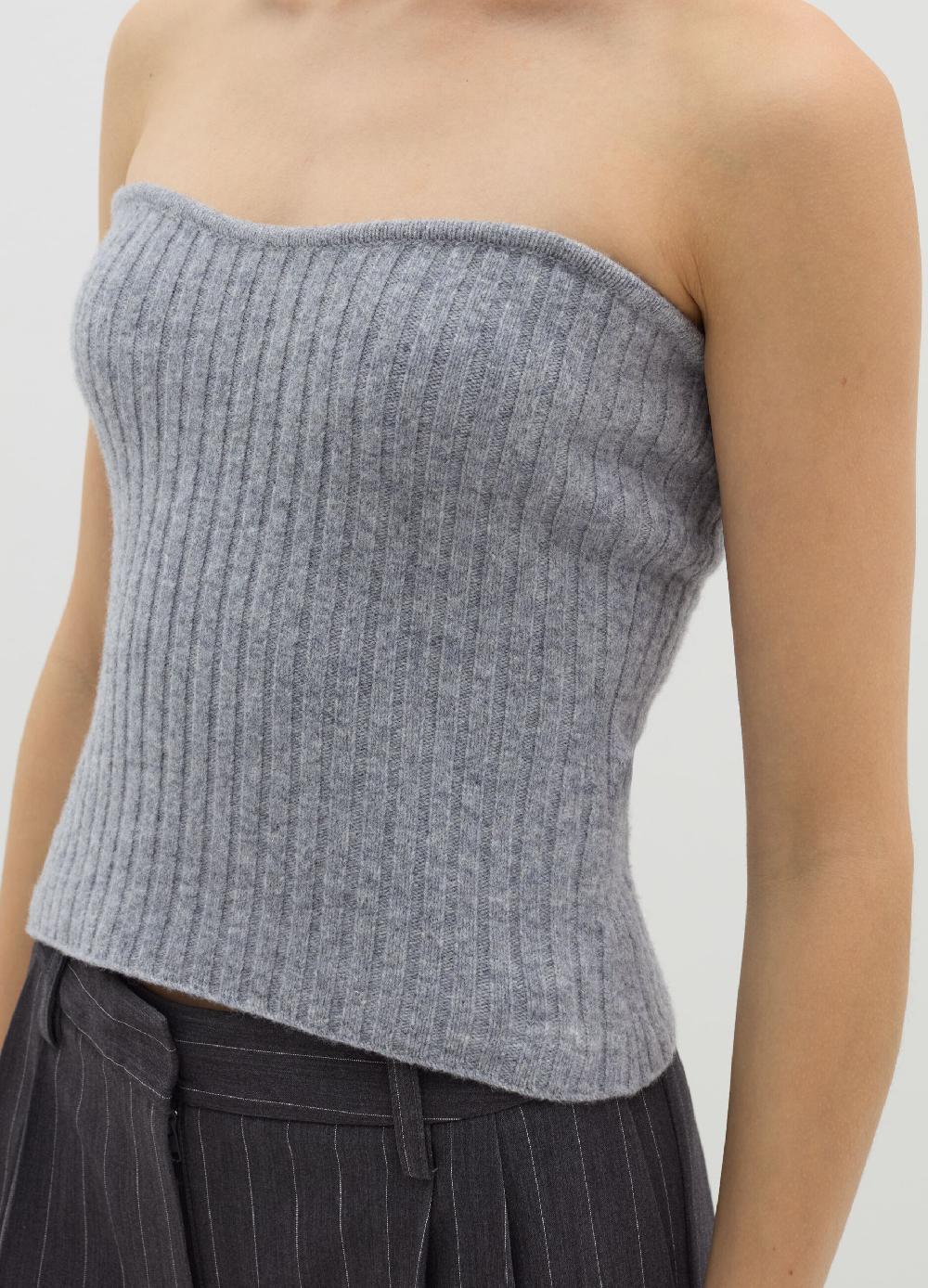 Stefanel Top A Fascia In Lana Cardata