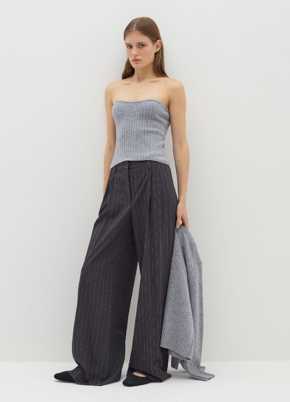 Stefanel Top a fascia in lana cardata