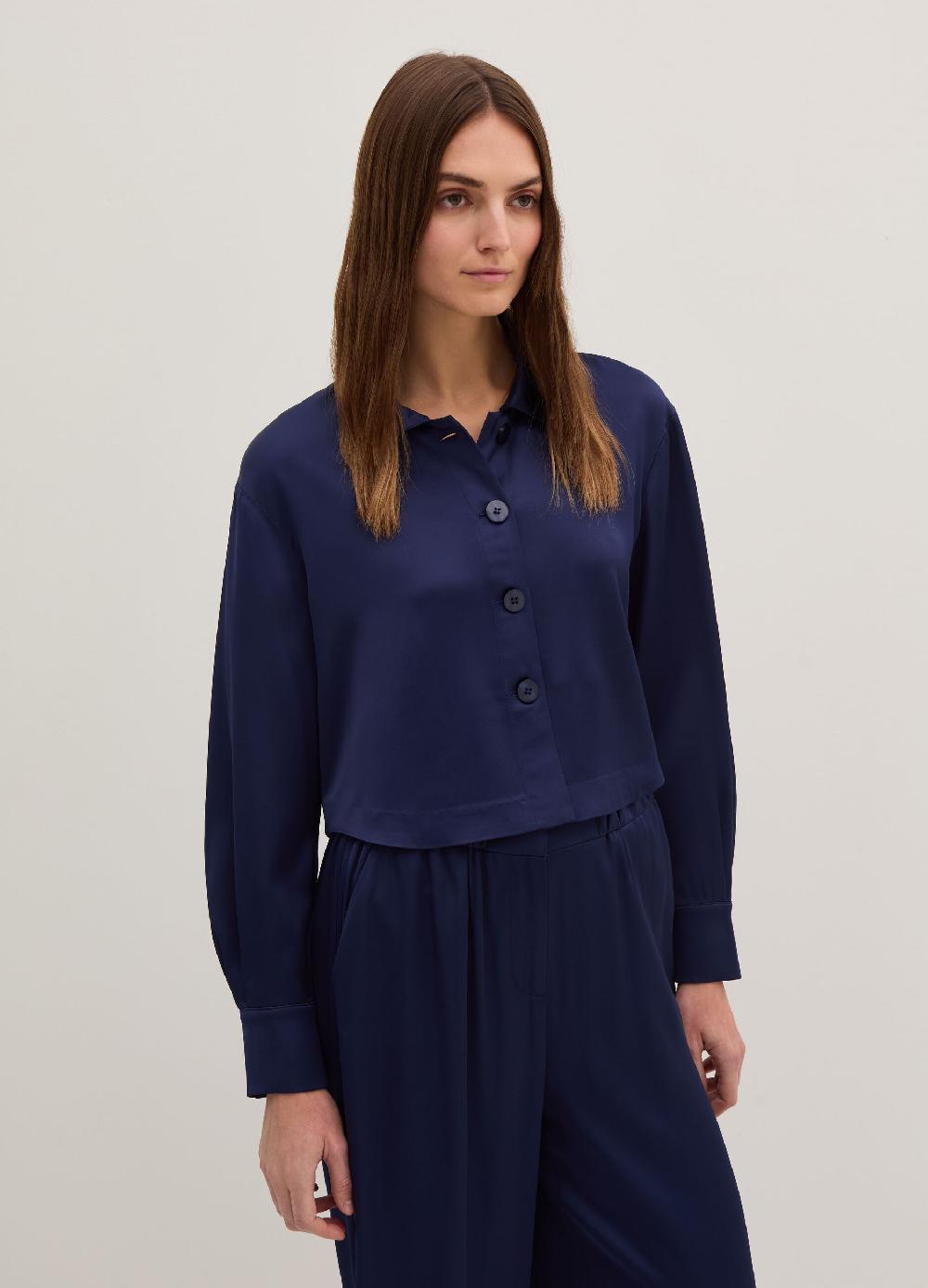 Stefanel Top Camicia In Satin