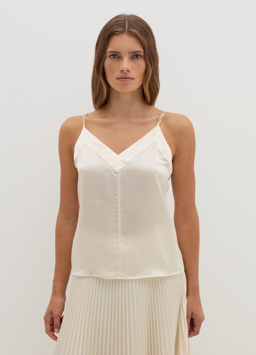 Stefanel Top In Viscosa E Seta